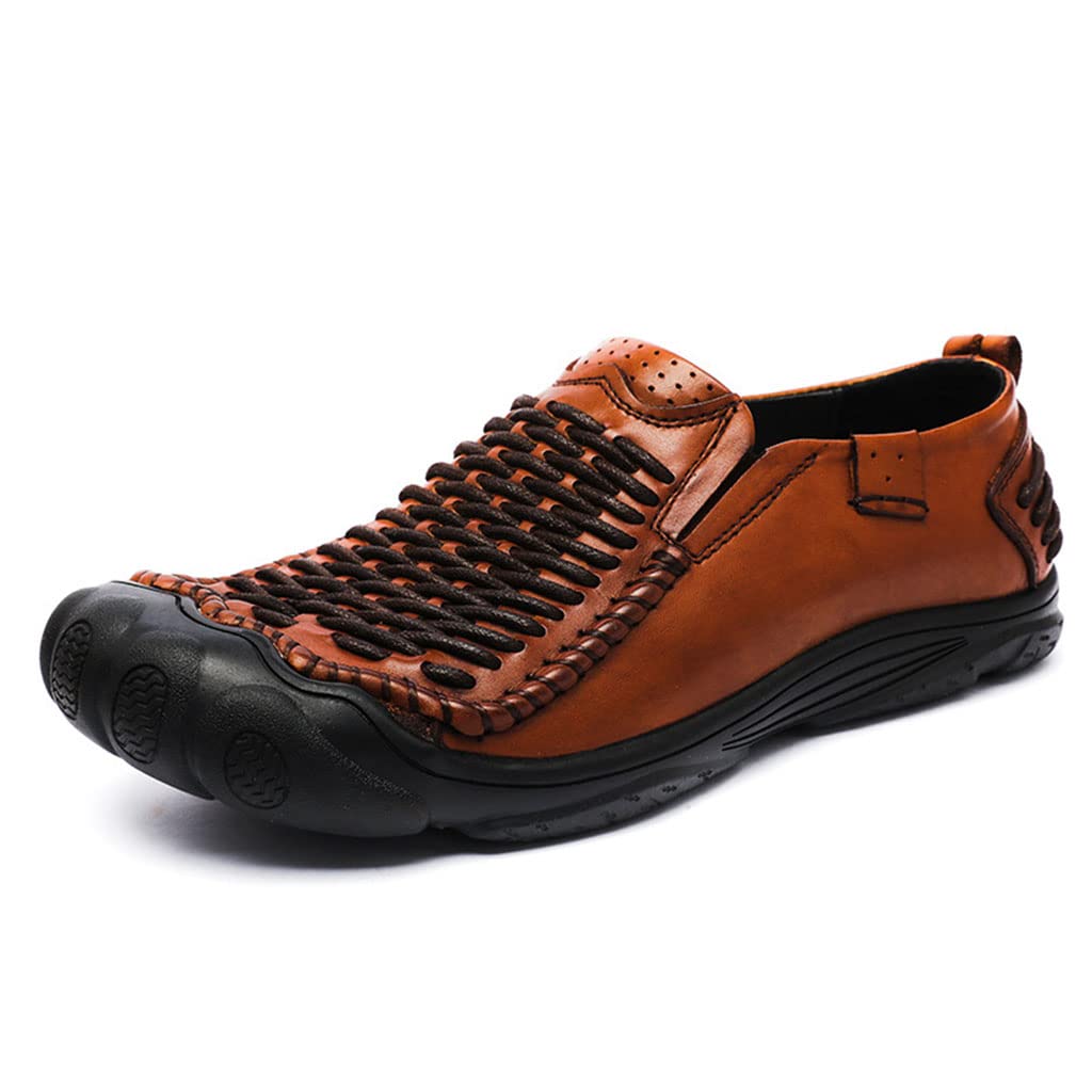 Men's Retro Leather Casual Shoes - Comfortable Lightweight Sneakers Loafers for Walking, Driving & Biking | Perfect for Daily Wear, Travel & Outdoor Activities