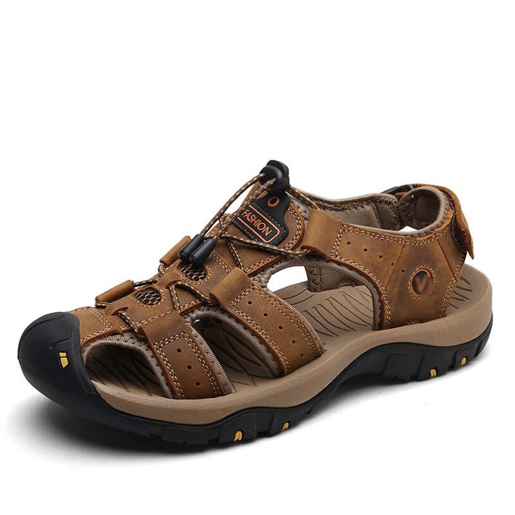**XJJZS Men's Big Size Summer Sandals - Comfortable Beach Slippers, Casual Sneakers for Outdoor & Walking - Size 8.5 - Perfect for Beach, Pool, and Vacation**