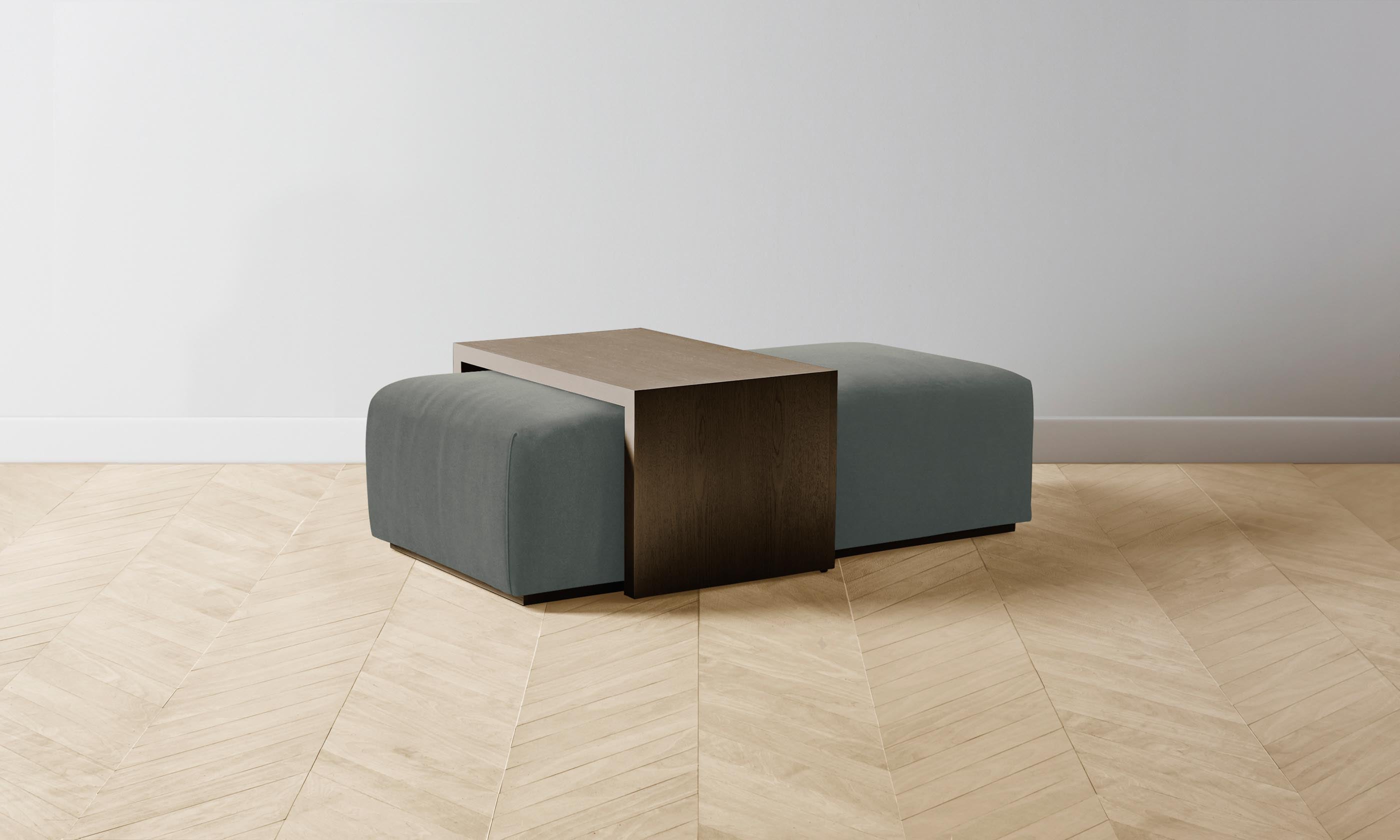 The Bowery Ottoman - Luxurious Mohair Fog Upholstery for Living Room, Bedroom & Office - Stylish Comfort & Elegant Seating Solution