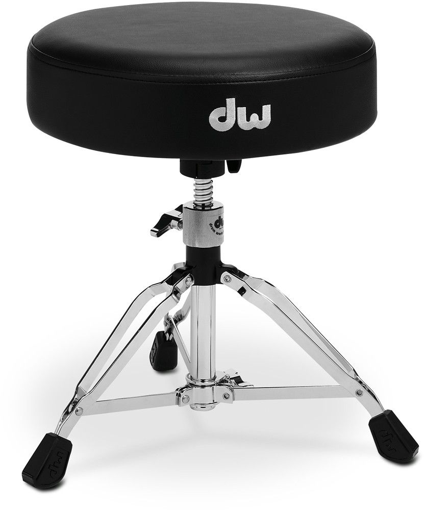 DW 9000 Series Low Tripod Drum Throne - Adjustable Height Drum Stool for Drummers, Musicians & Recording Studios - Heavy Duty Drum Seat with Comfortable Cushion for Live Performances & Practice Sessions