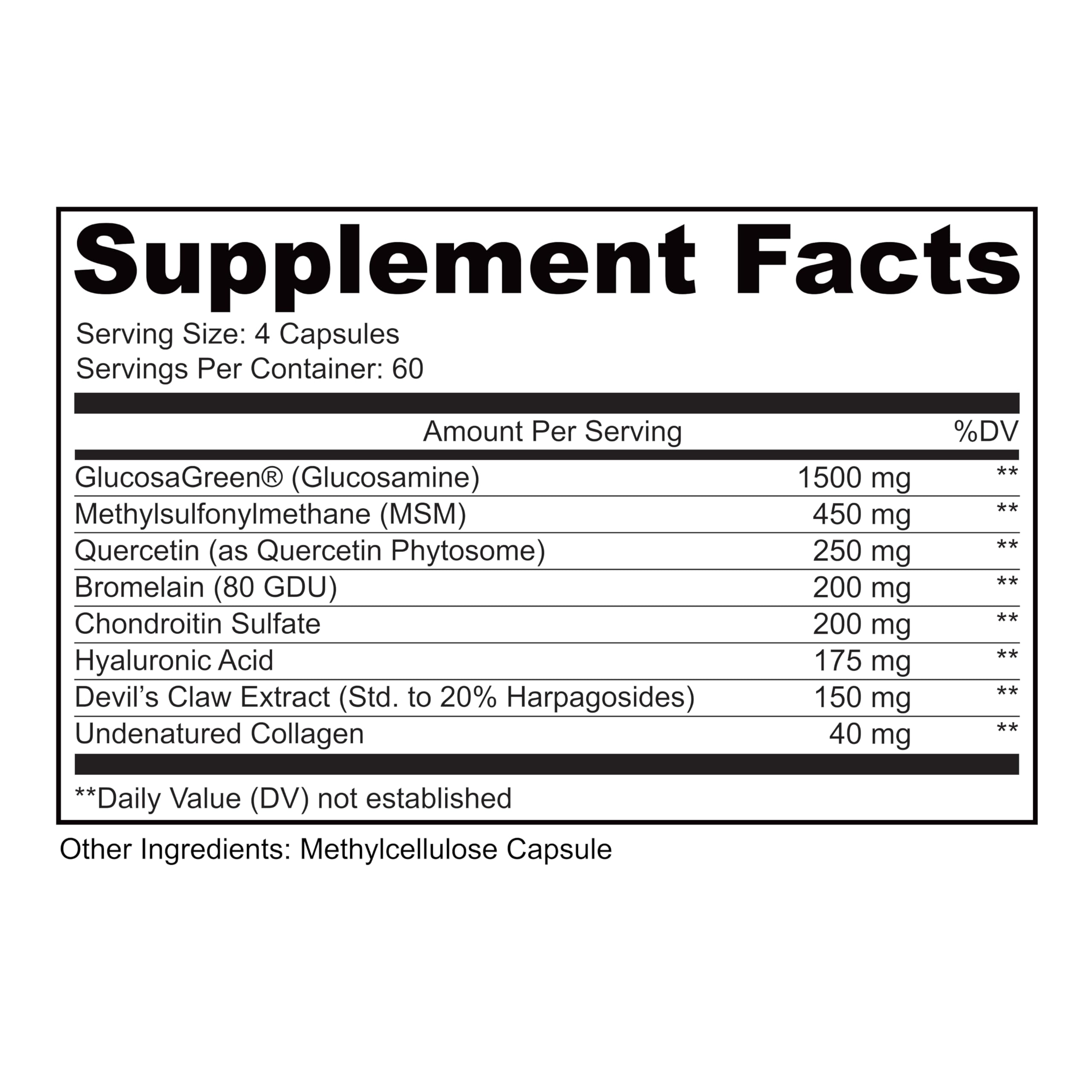 LIVELY VITAMIN CO. Joint Jive - Advanced Joint Support Supplement with Collagen, Glucosamine, MSM, Quercetin & Chondroitin - Shellfish-Free Formula for Knee, Ankle, Neck, Shoulder & Back Pain Relief - 240 Capsules - Ideal for Active Lifestyles & Arthritis Support