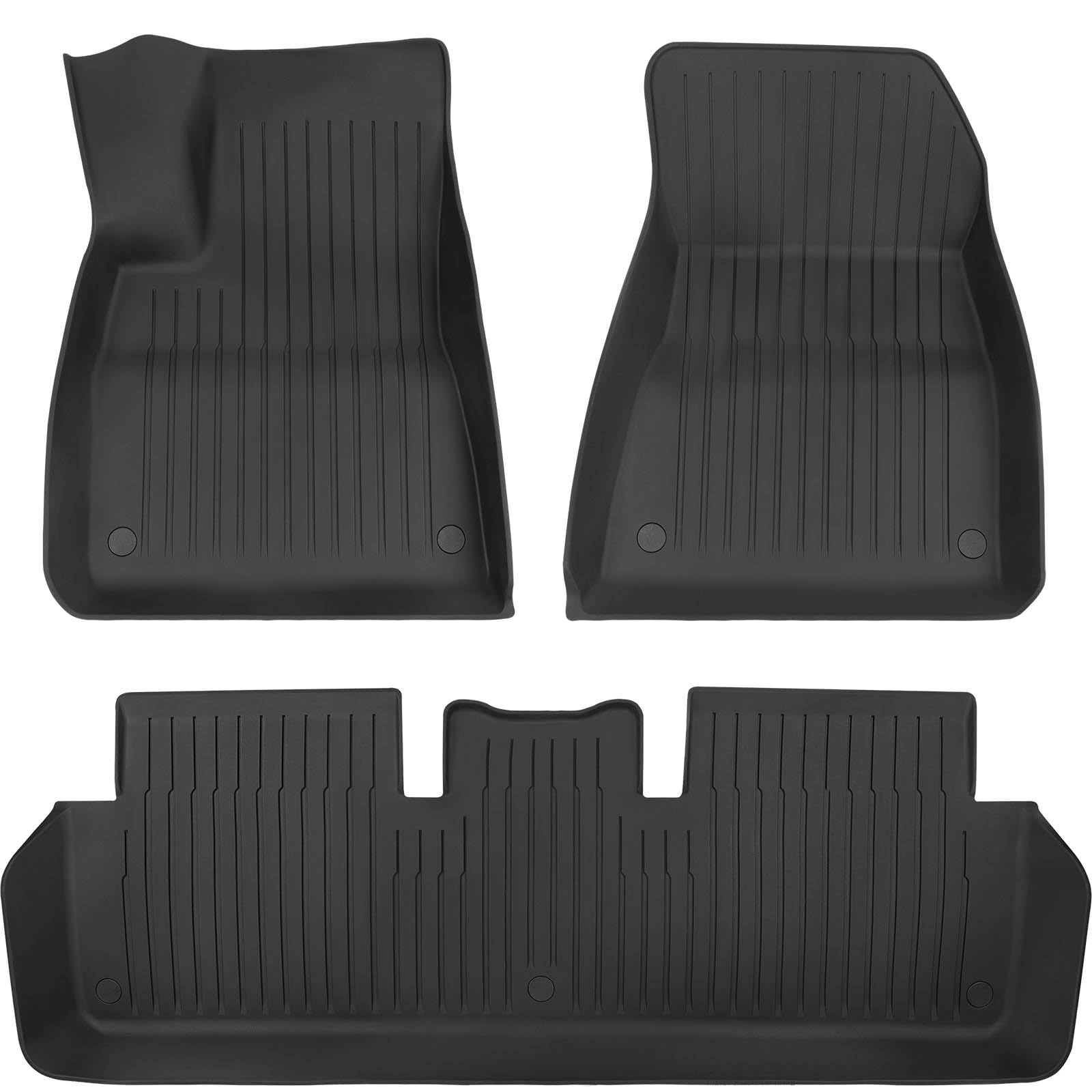 Premium All-Weather Waterproof Floor Liners for Tesla Model 3 (2021-2023) - Anti-Slip Car Mats Interior Accessories | Perfect for Daily Commute, Road Trips & Winter Protection