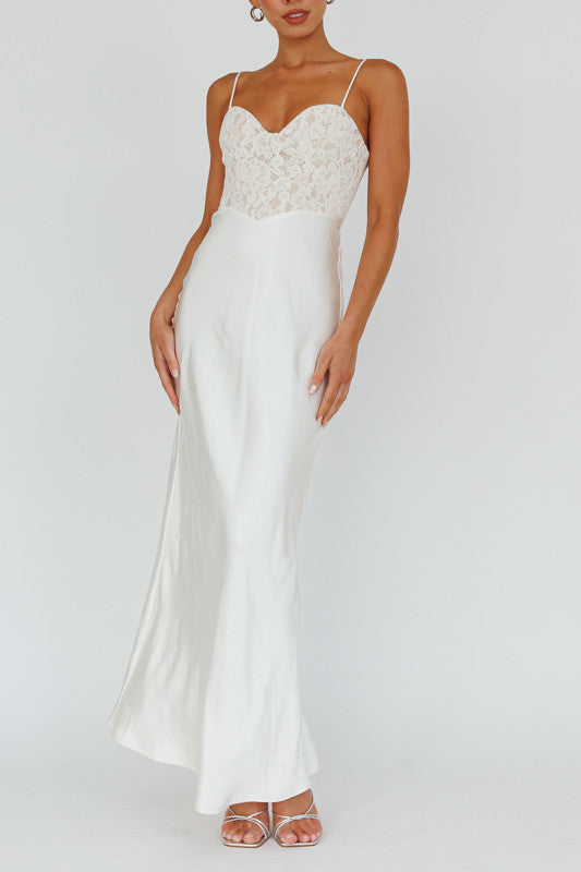 Penelope Maxi Dress in Ivory - Elegant Long Flowy Dress for Women, Perfect for Weddings, Parties & Summer Outfits