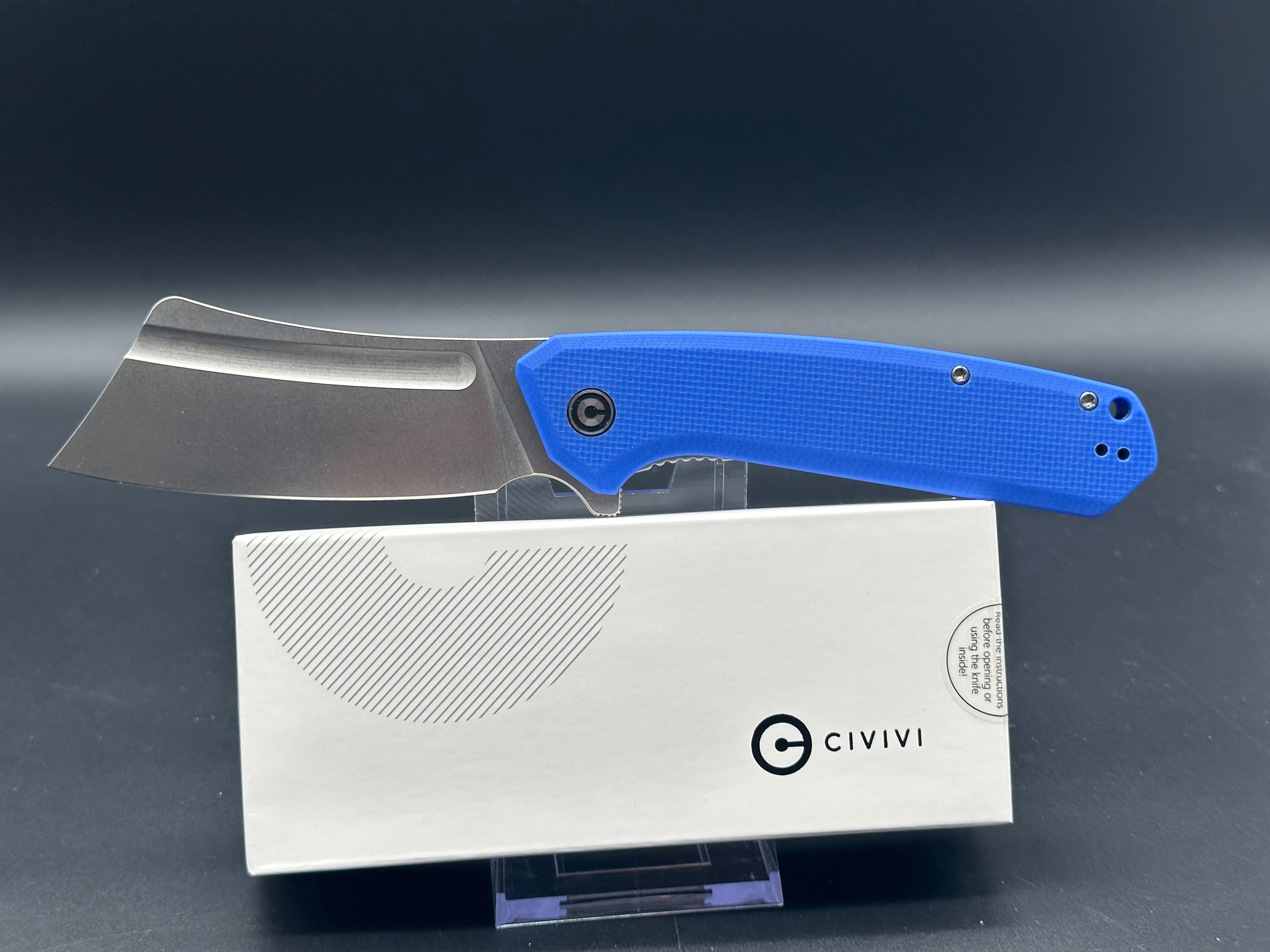 Civivi Bullmastiff Folding Knife - Blue G10 Handle with 9CR18MOV Stainless Steel Blade | EDC, Outdoor Camping, Hunting & Survival Gear