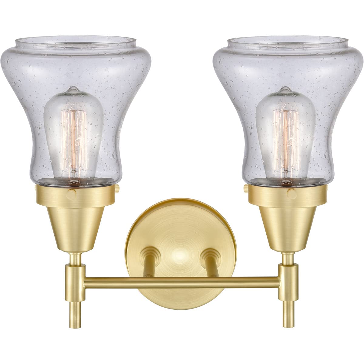 Innovations 447-2W-SB-G194 Transitional Two-Light Bathroom Vanity in Brass Finish - Perfect for Modern and Classic Bathroom Decor