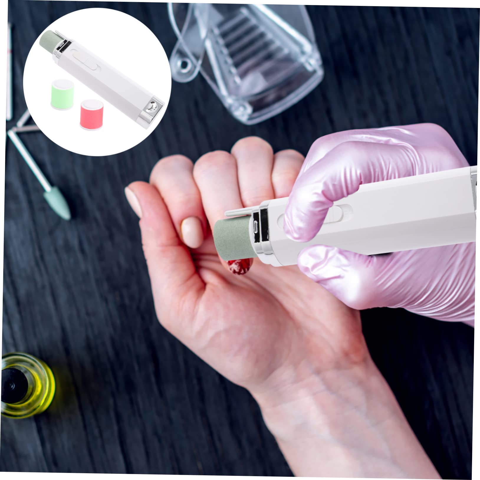 Professional Electric Nail Drill Machine for Acrylic Nails - Portable Manicure Tool with White Design | Perfect for Home Salon, Nail Art & DIY Nail Care