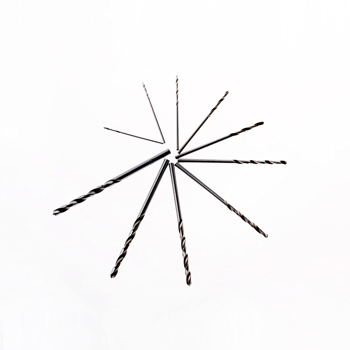 10Pcs HSS Twist Drill Bit Set 0.8-3.0mm for Wood Drilling with Keyless Hand Drill - Perfect for DIY & Craft Projects