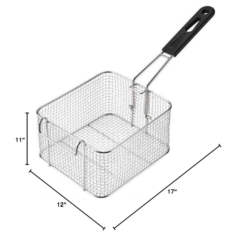 Commercial Single Tank Basket Electric Deep Fryer 2500W 6L Stainless Steel Countertop Restaurant Fryer with Basket Scoop - Perfect for Fast Food Restaurants, Food Trucks & Home Kitchen Cooking