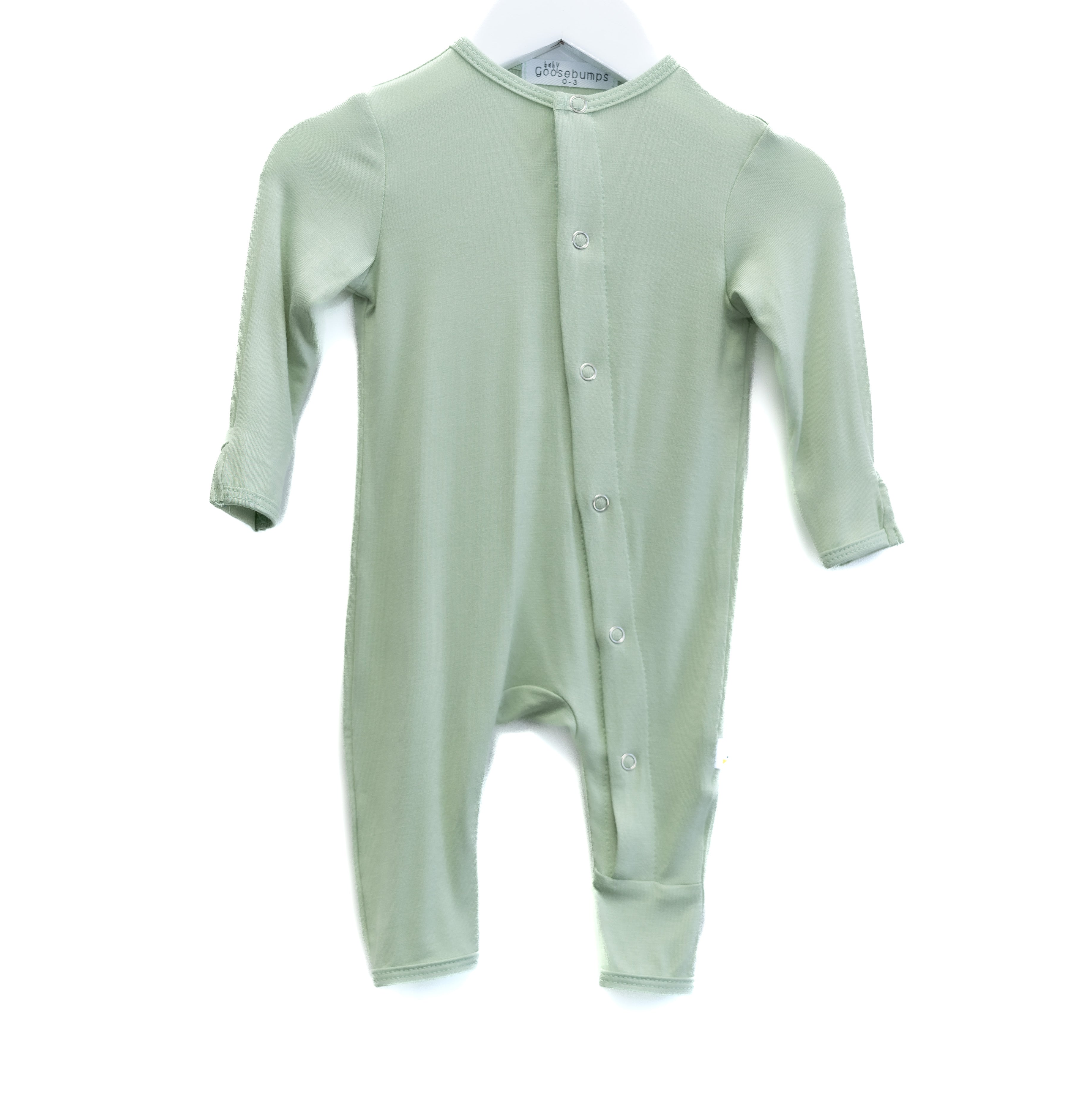 Sage Green One Piece Snap Button Romper - Stylish & Comfortable Baby Outfit for Playdates, Photos & Everyday Wear