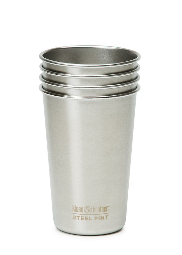 Klean Kanteen 16oz Stainless Steel Cups - Set of 4, BPA-Free, Insulated, Reusable Water Bottles for Hot & Cold Drinks - Perfect for Camping, Hiking, Gym, Office & Outdoor Activities