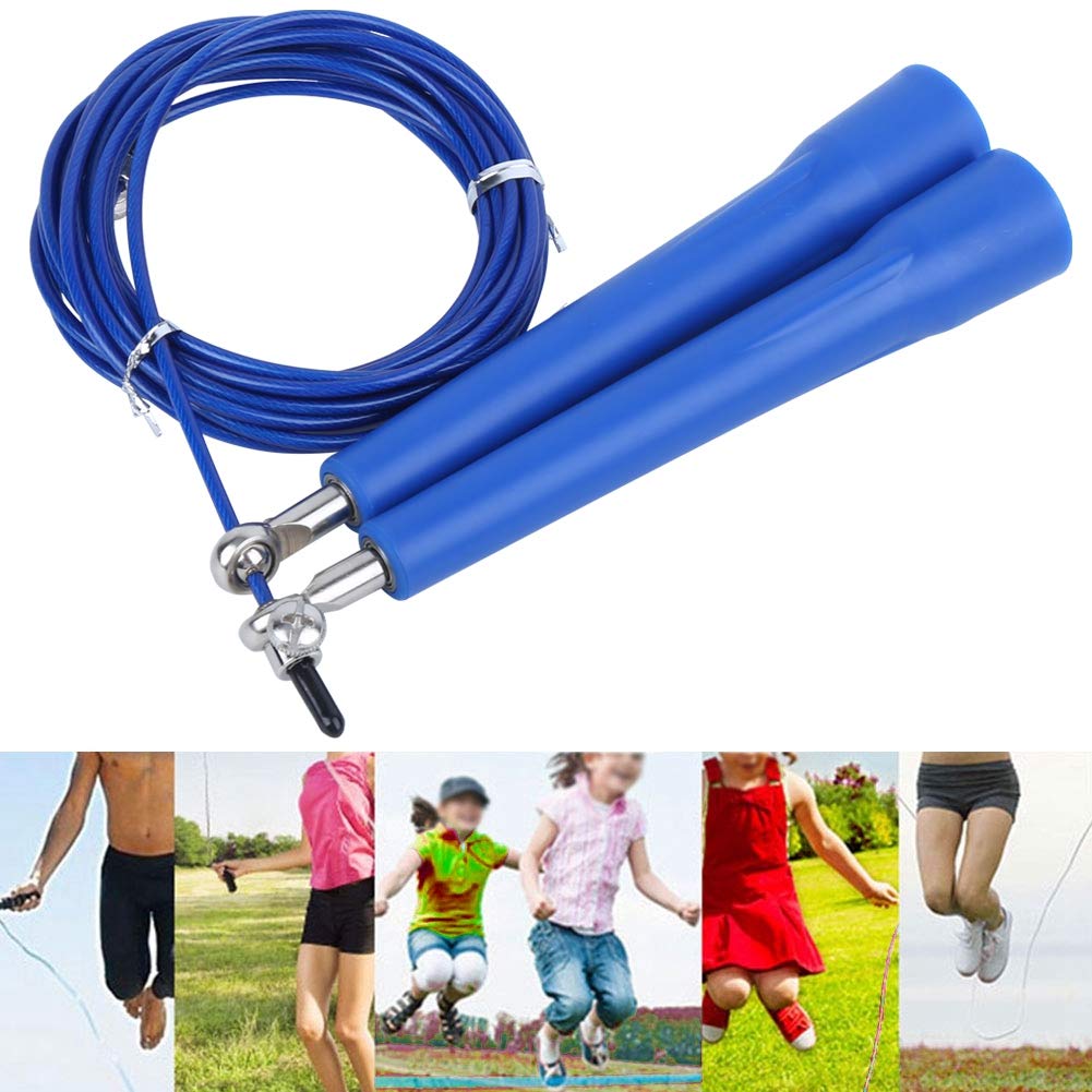 Cosiki Aluminum Alloy Jump Rope for Adults & Kids - Adjustable Length Skipping Rope with Non-Slip Plastic Handles - Perfect for Home Workouts, Gym Training, Weight Loss & Beginner Fitness