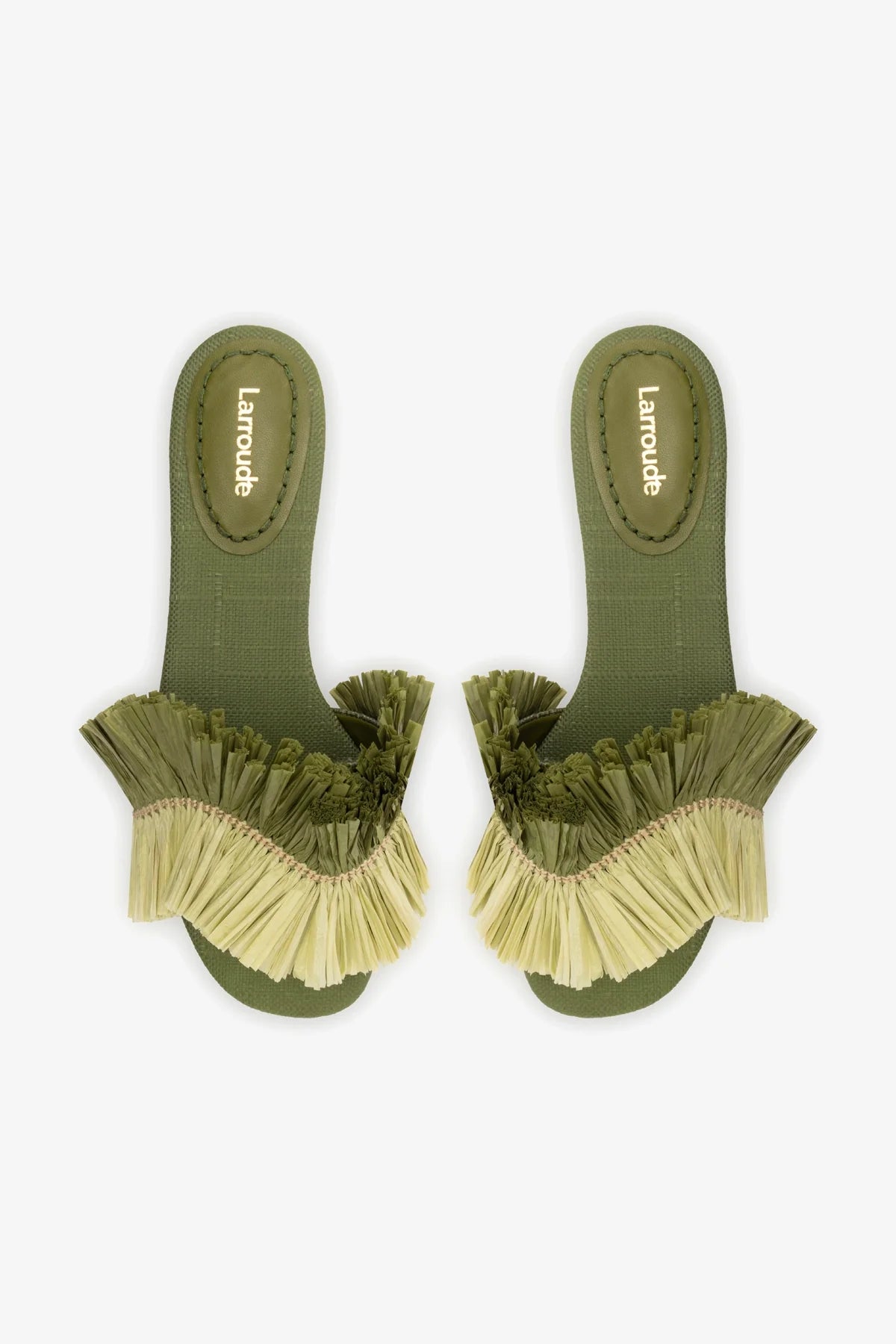 Stylish Ivy Fringe Flat Sandals in Seaweed Raffia - Perfect for Beach Vacations & Summer Outfits