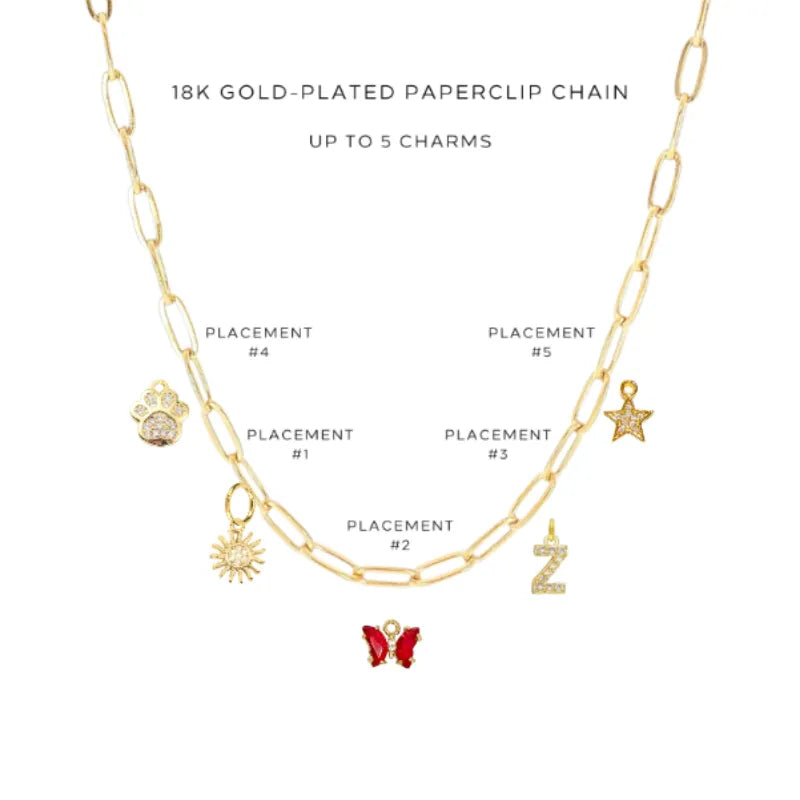 Charm Necklace with Assorted Charms - Elegant Adjustable Jewelry for Women - Perfect for Gifts, Parties, and Everyday Wear