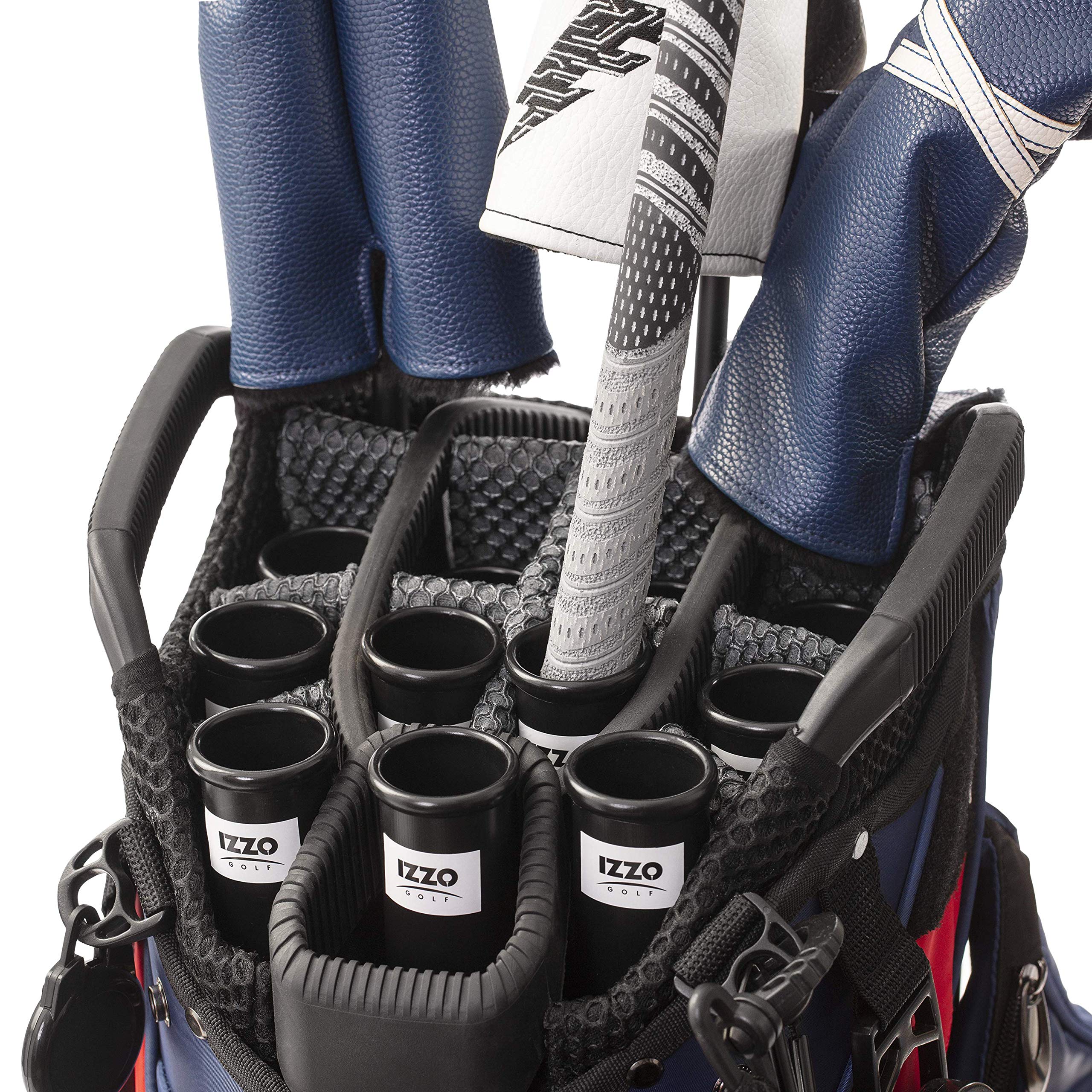 Premium IZZO Black Plastic Golf Club Tube - Durable Golf Club Protector for Travel & Storage | Perfect for Golf Bags, Air Travel & Home Organization