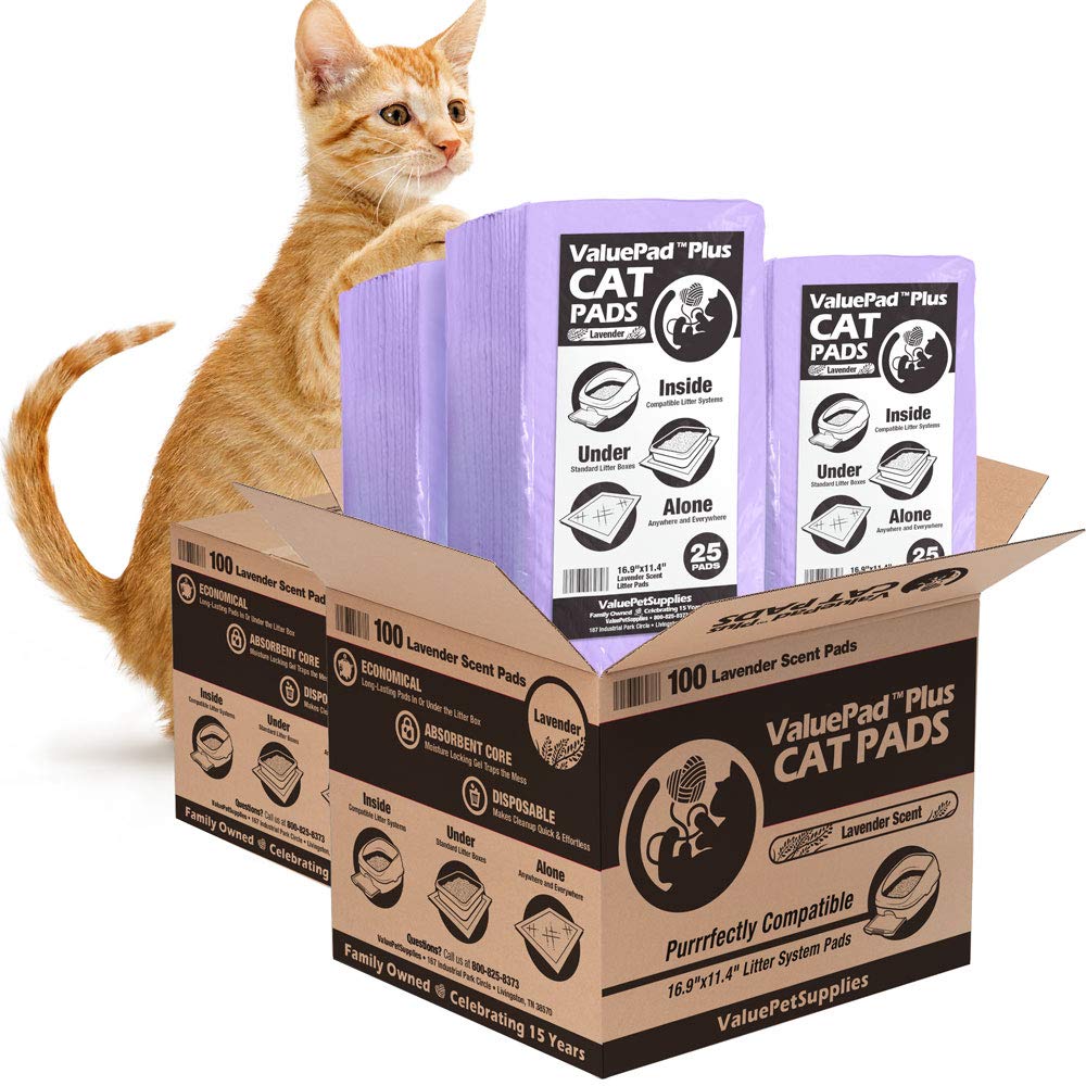 Premium Cat Litter Pads - 16.9x11.4 Inch Lavender Scented Quick-Dry Pads (200 Count) | Super Absorbent Gel Pads for Tidy Cat Breeze System | Breeze Compatible Refills | Ideal for Odor Control & Easy Cleanup in Homes with Multiple Cats
