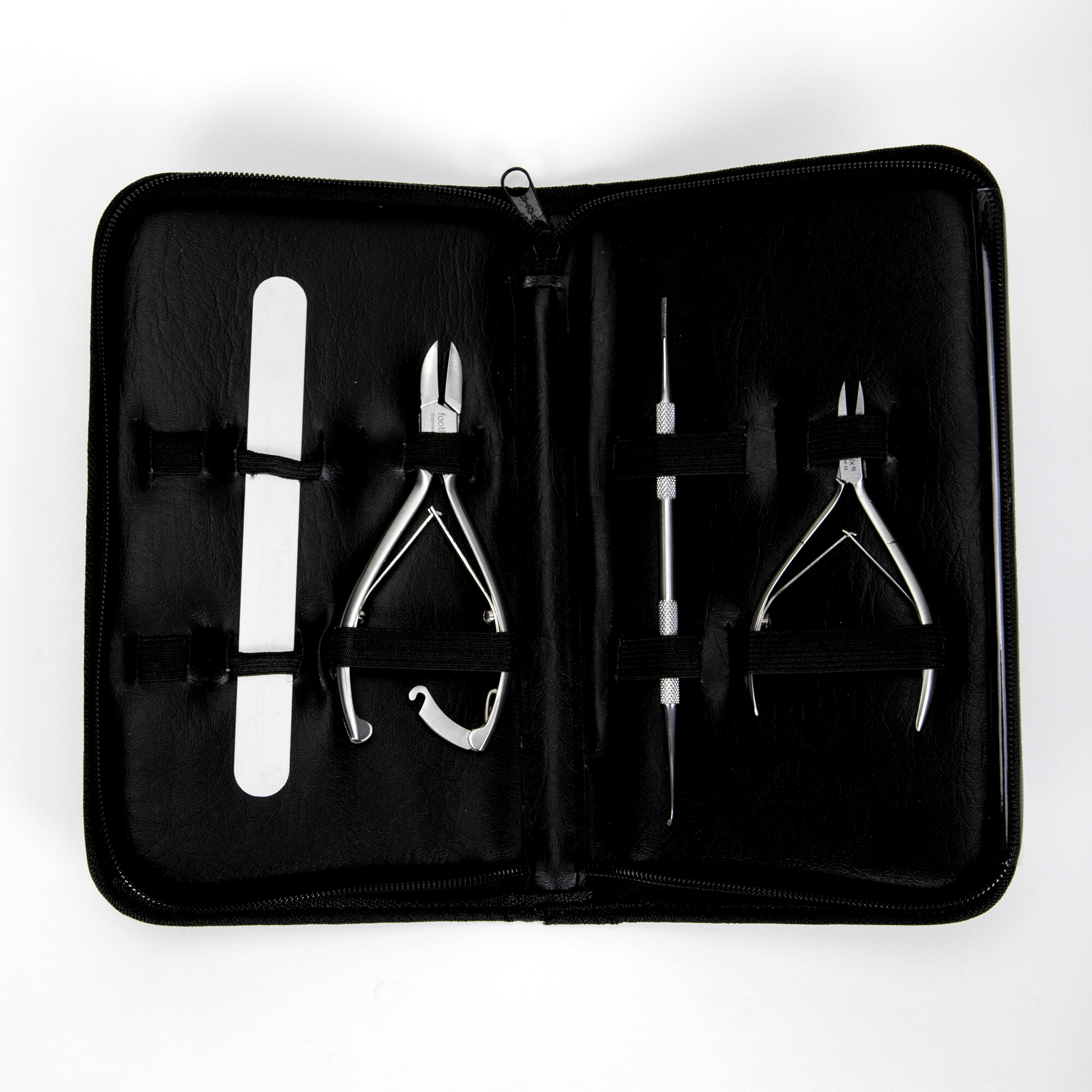Footlogix 4 Piece Precision Implement Kit for Professional Pedicure & Foot Care - Essential Tools for Salon, Spa & At-Home Use