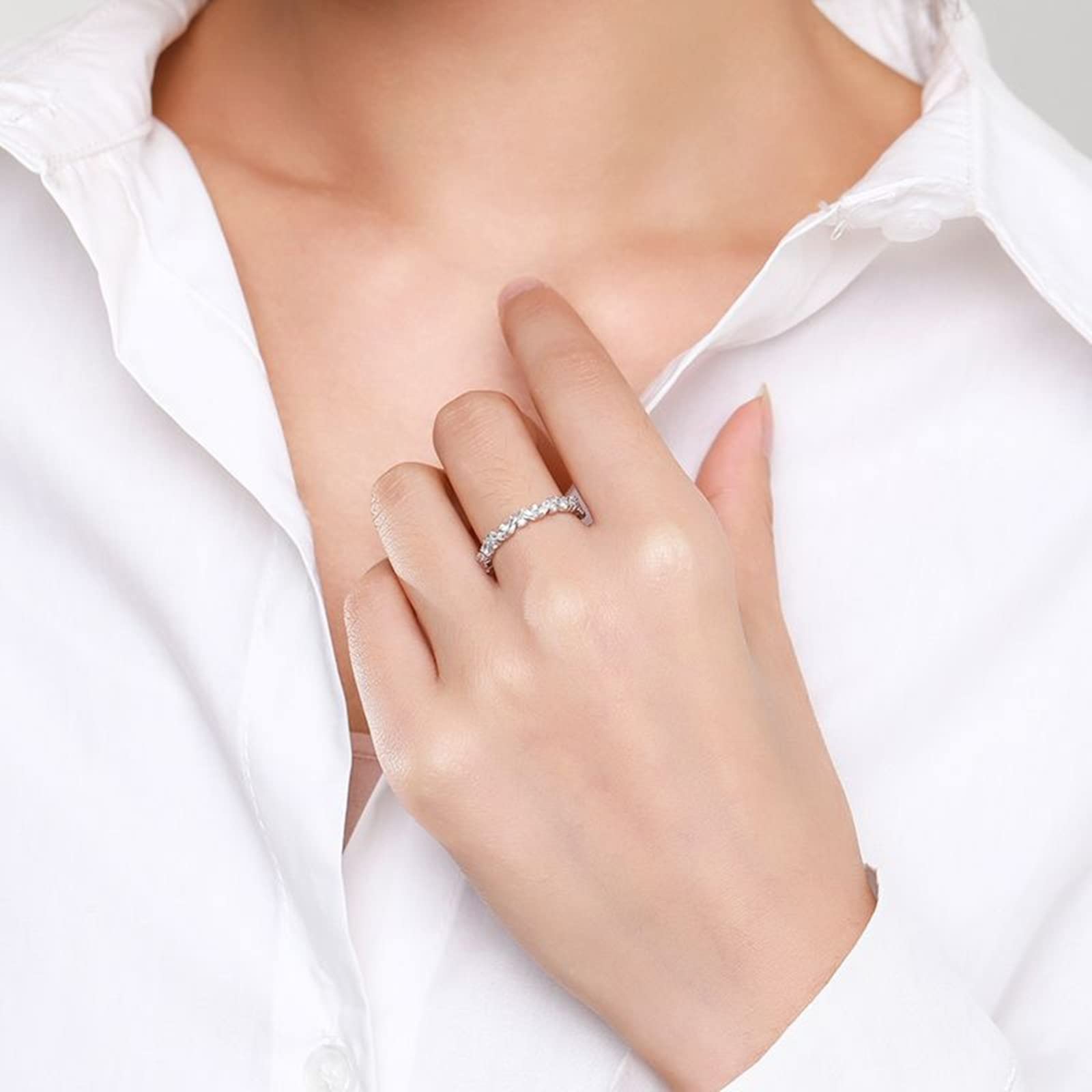 925 Sterling Silver Women's Engagement Rings - Elegant Cubic Zirconia Wedding Band for Her | Perfect for Proposals, Anniversaries & Special Occasions