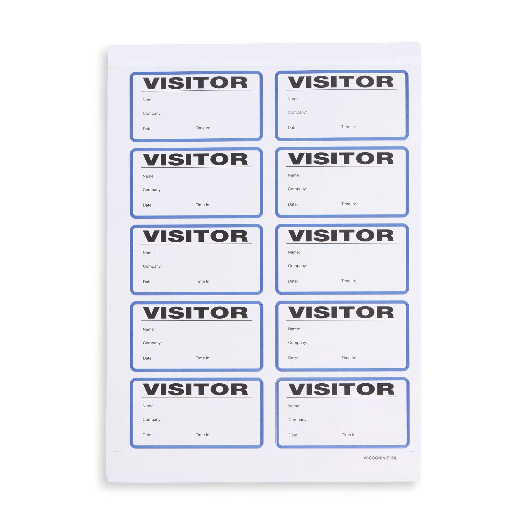Blue Summit Supplies Visitor Badge Log Book with Duplicate Records - 250 Stickers per Pack - School & Office Visitor Management - Guest Badge Book for Security & Attendance Tracking