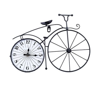 The Timeless Journey of the Black Bike Metal Table Clock