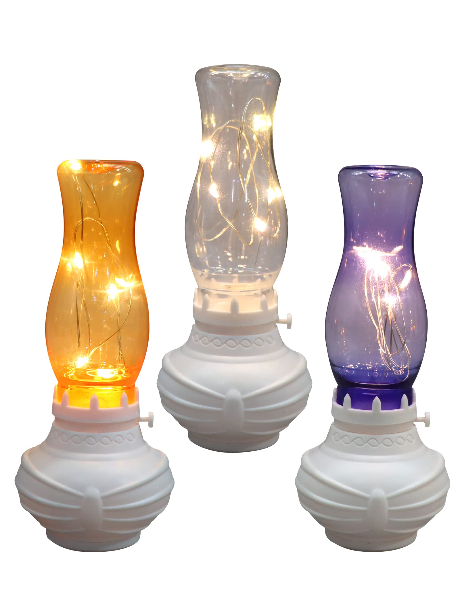 Vintage Oil Lamp Style Battery Operated Tea Lights - Flameless LED Candles for Party, Wedding, Table Decorations - Romantic Ambiance for Home, Restaurant, and Outdoor Events