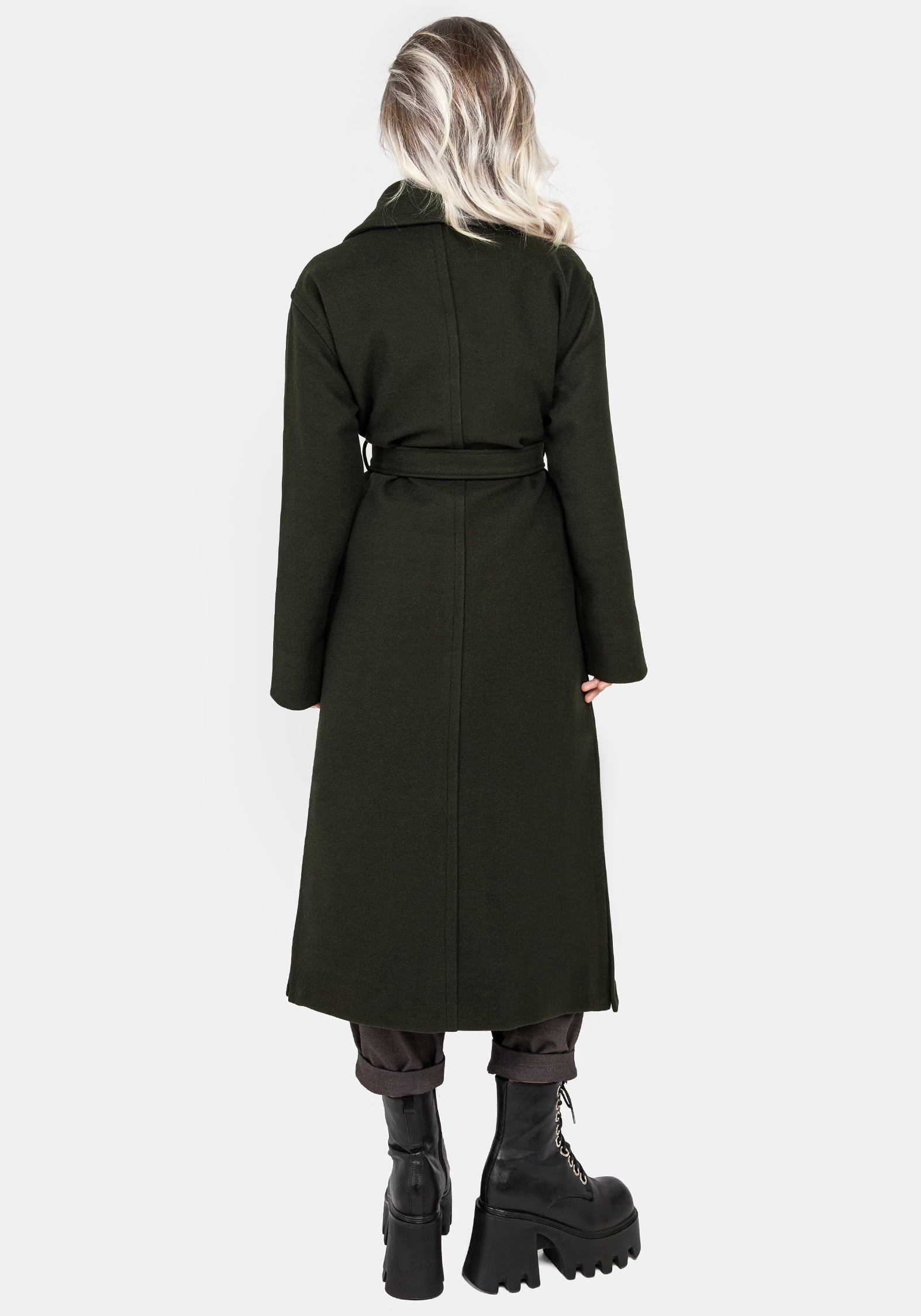 Stylish Meltdown Oversized Coat with Detachable Brooch - Green | Winter Fashion Outerwear for Women