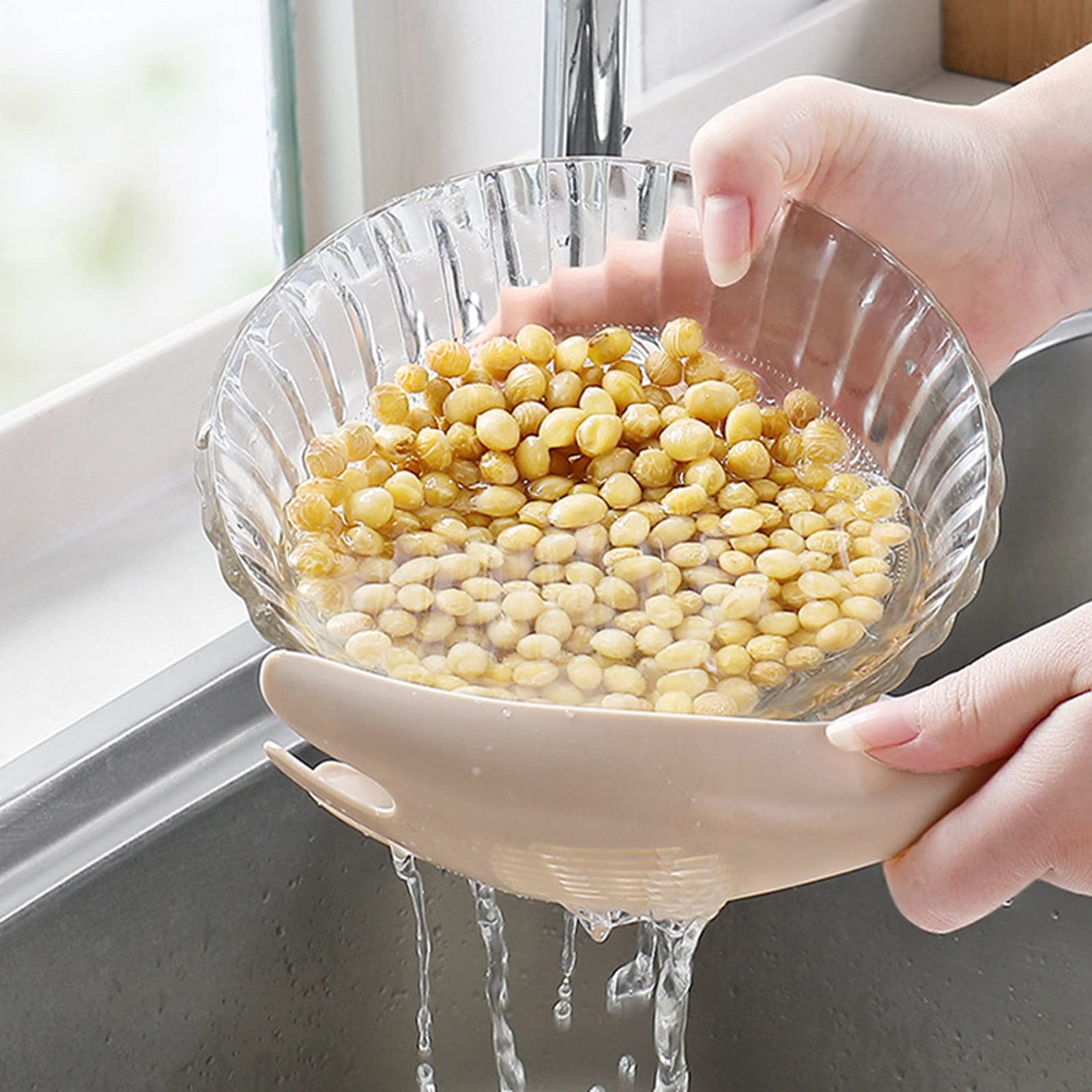 2-Pack Multifunctional Rice Washing Drainer & Strainer - Perfect for Washing Rice, Grains, and Beans | Kitchen Essential for Asian Cooking, Meal Prep & Healthy Eating