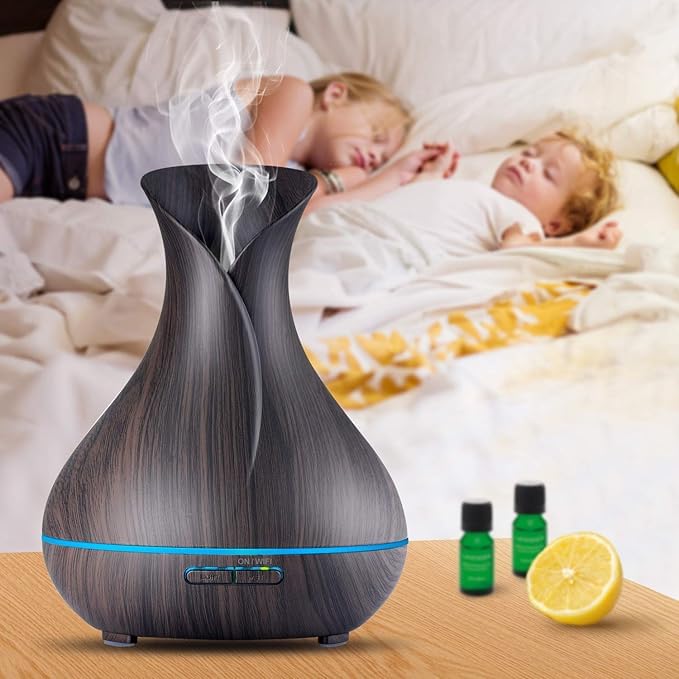 Premium 550ml Ultrasonic Essential Oil Diffuser - 5-in-1 Aromatherapy Device with Humidifier, Timer & 7 Color LED Lights | Perfect for Home, Office, Yoga & Spa Relaxation | Safety Auto-Off Switch