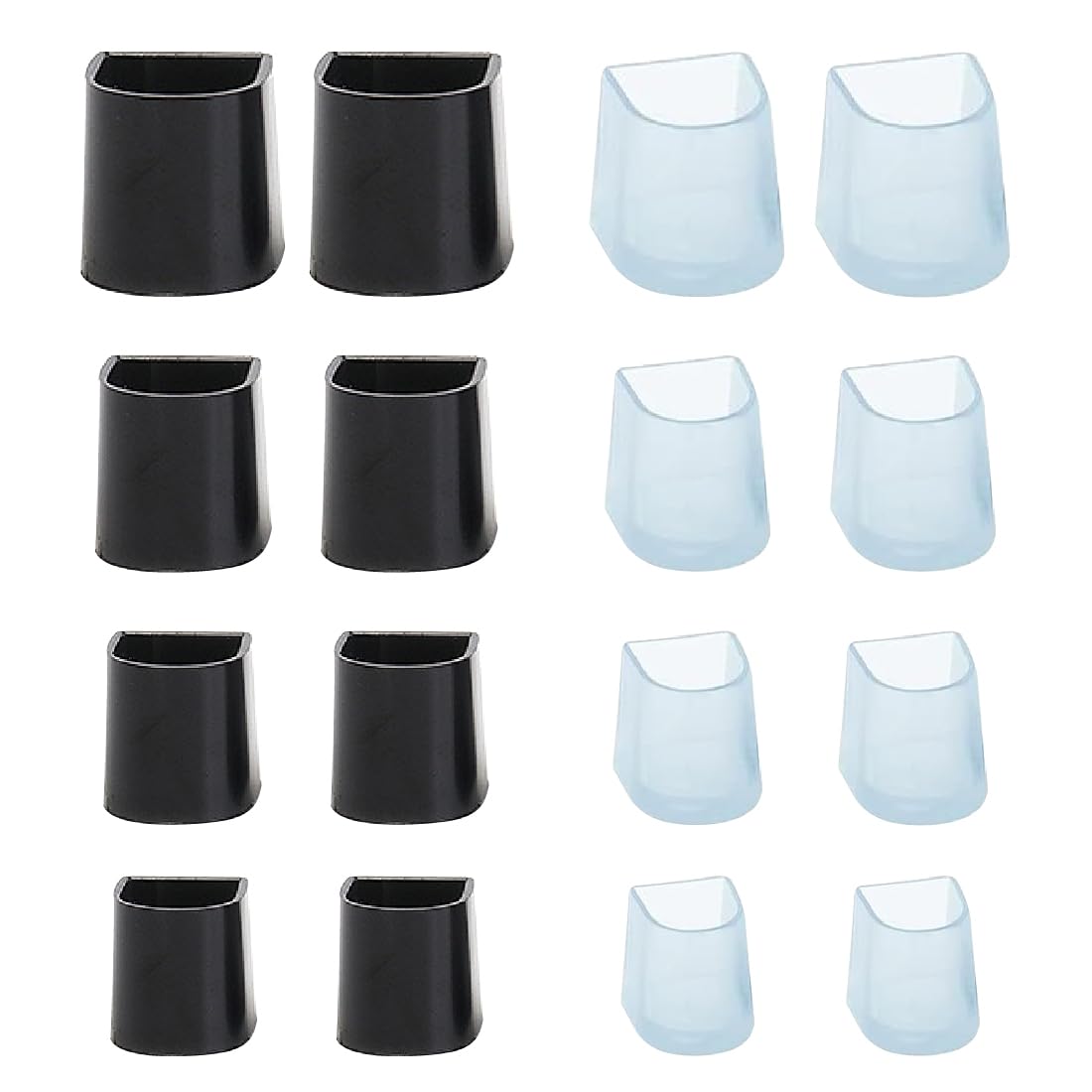 JTKREW 8 Pairs High Heel Protectors - Anti-Slip Heel Stoppers for Grass, Sand & Uneven Surfaces | Black & Clear Shoe Accessories for Weddings, Parties & Outdoor Events | XS, S, M, L Size Options for Comfortable Walking