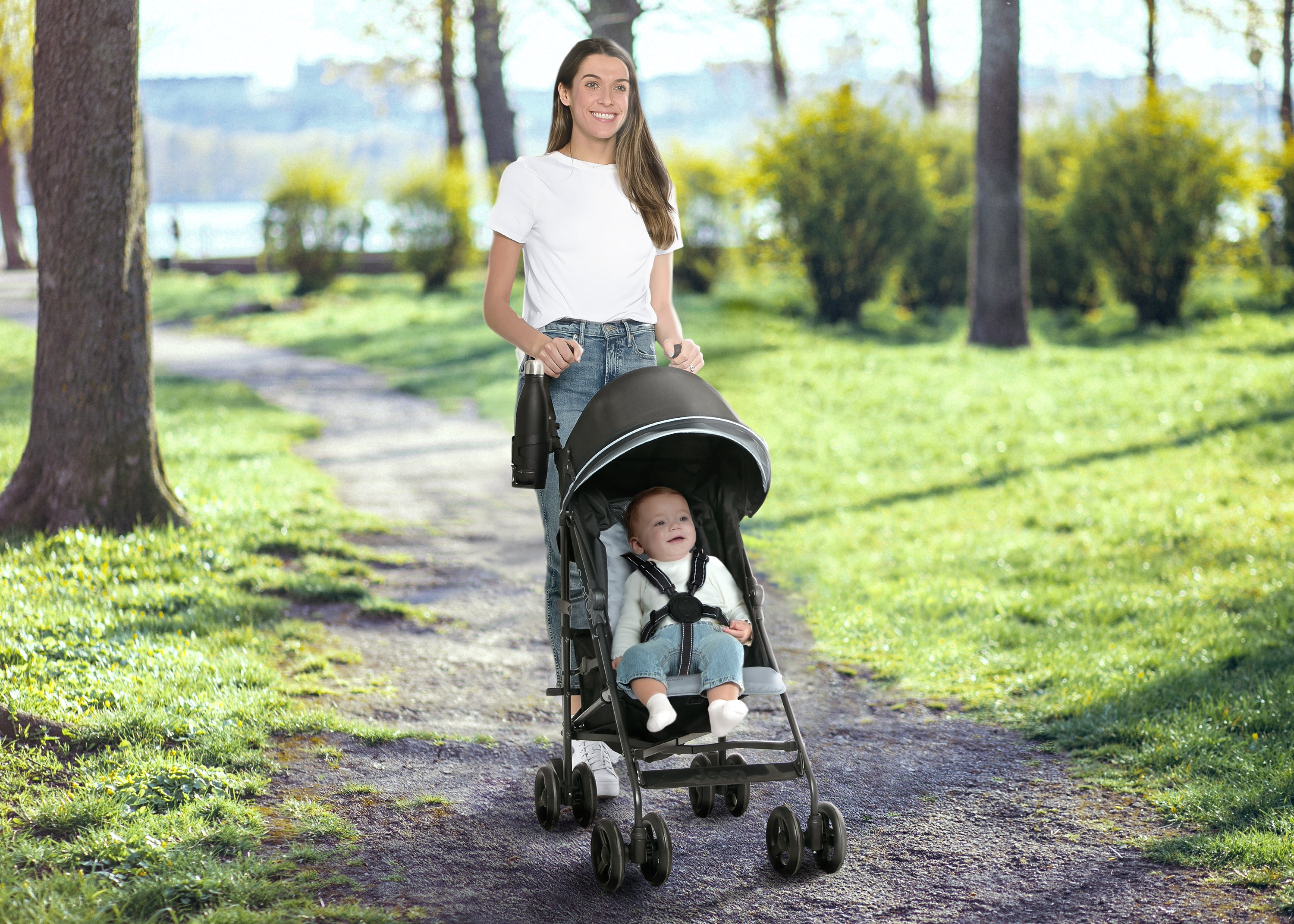 Delta Children Jeep AdventureGlyde Stroller - Lightweight All-Terrain Baby Stroller for Outdoor Adventures, Travel & Daily Use