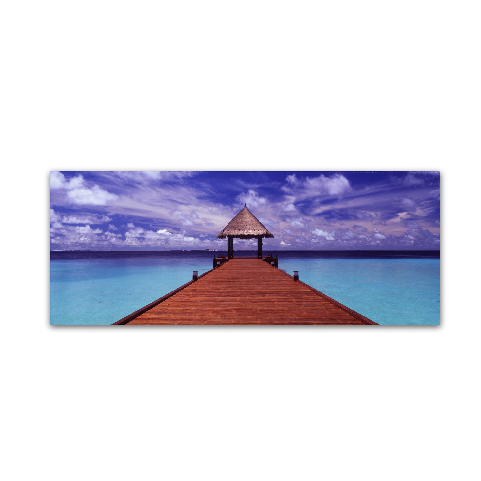 David Evans Arrivals-Jumeirah Vittaveli Wall Decor - 16x47 Inch Canvas Wall Art for Living Room, Bedroom & Office Decor