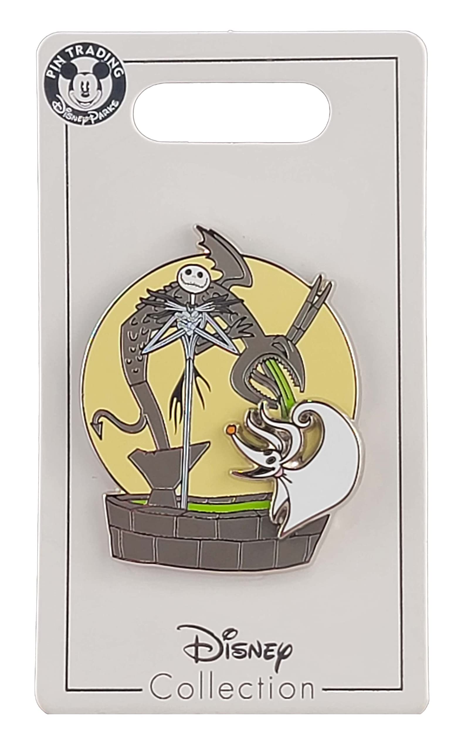 Disney Nightmare Before Christmas Pin - Jack Skellington & Zero Town Square Fountain Collectible Enamel Pin - Perfect for Disney Fans, Pin Trading, Backpacks & Jackets