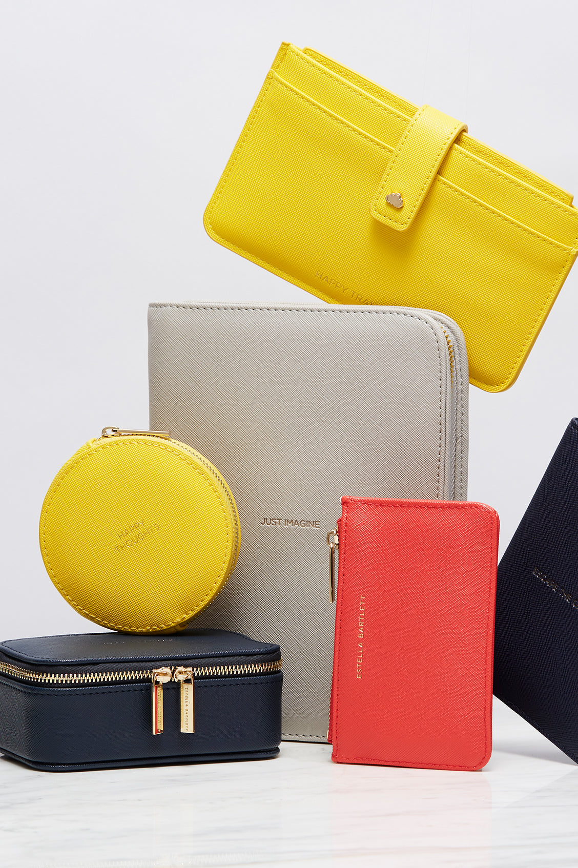 Happy Thoughts Circle Coin Purse - Stylish Small Wallet for Women - Perfect for Coins, Cash & Cards - Great for Everyday Use, Travel & Gifts