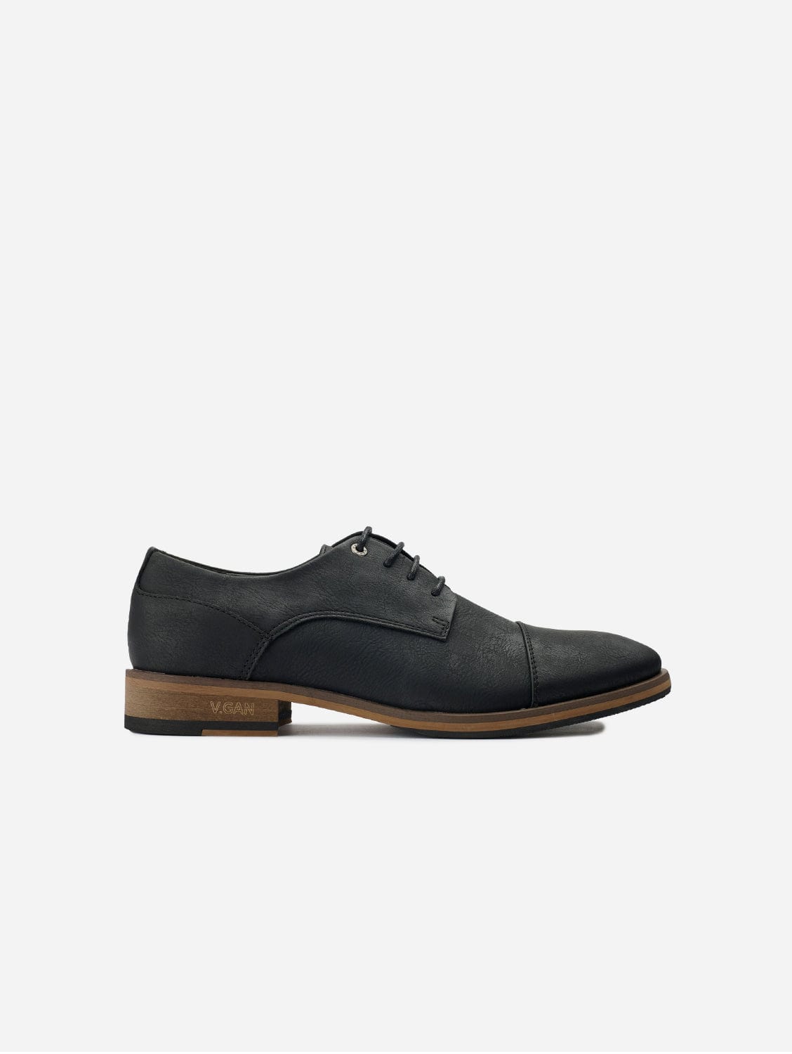 Ginger 2 Men's Vegan Leather Derby Shoes - Comfortable & Stylish Black Oxfords for Business Casual & Office Wear