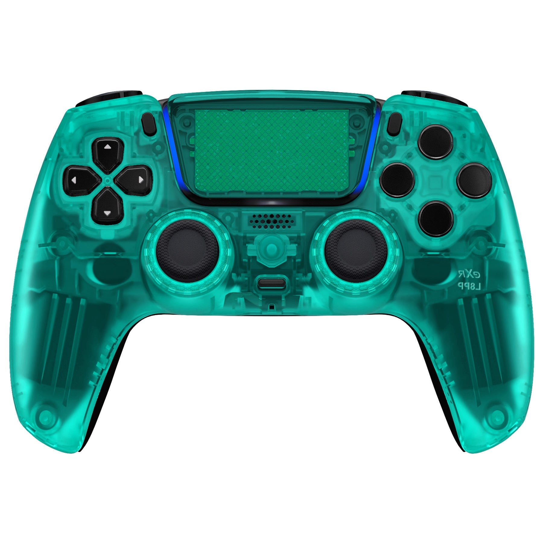 eXtremeRate LUNA Redesigned PS5 Controller Front Shell with Touchpad - Compatible with BDM 010/020/030/040/050 Models - Emerald Green | Gaming Accessory for Enhanced PS5 Controller Customization & Protection