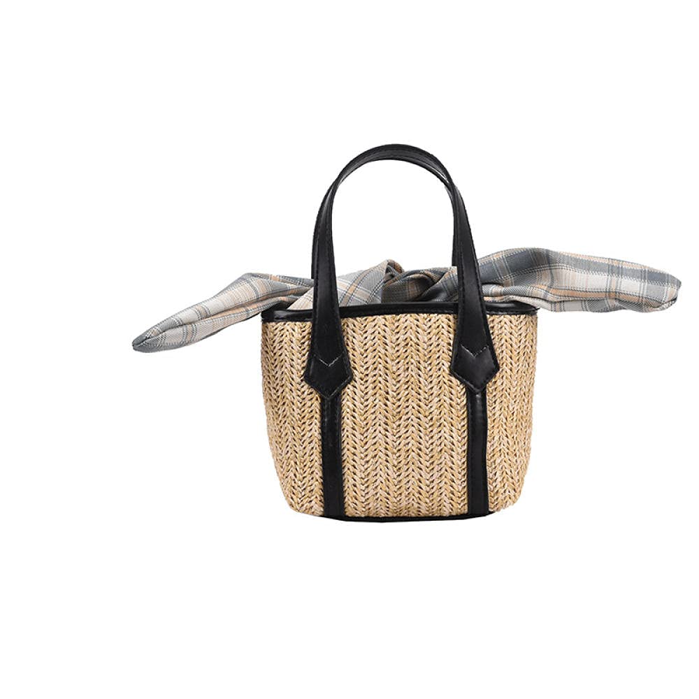 Stylish Woven Straw Bucket Bag for Women - Fashionable Shoulder Messenger & Beach Tote Handbag | Perfect for Summer Outings, Vacations & Casual Everyday Use