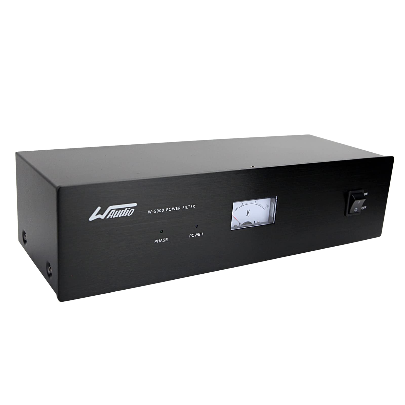 Premium AC Noise Power Conditioner - Mains Purifier for Home Theater & Audio Systems, Surge Protector with 6 US Outlets, EMI/RFI Noise Filter (Black) - Perfect for Recording Studios, Hi-Fi Systems & Home Entertainment