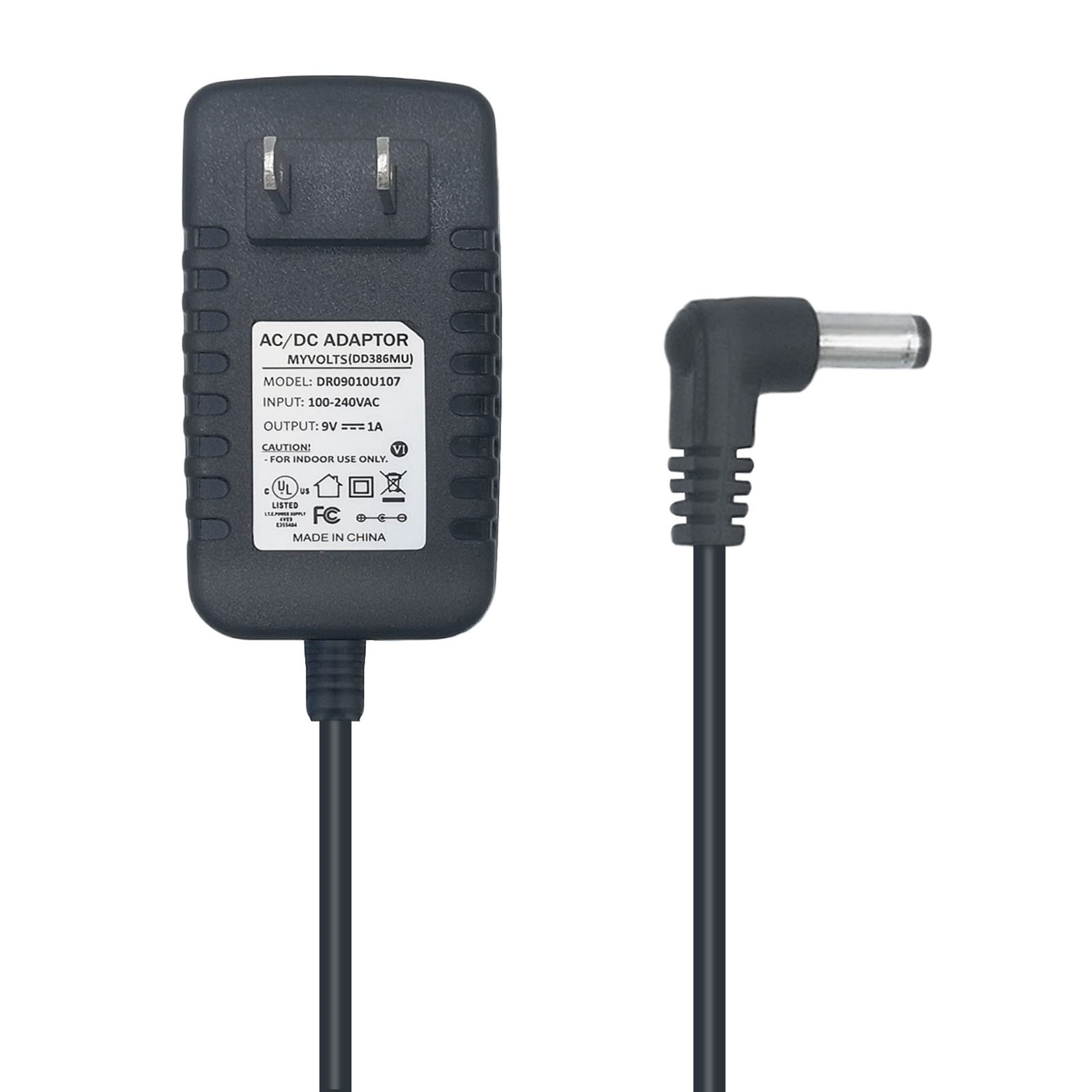 MyVolts 9V Power Adapter Replacement for Alesis GuitarFX Effects Pedal - US Plug - Perfect for Guitar Effects Pedals & Music Equipment Power Supply