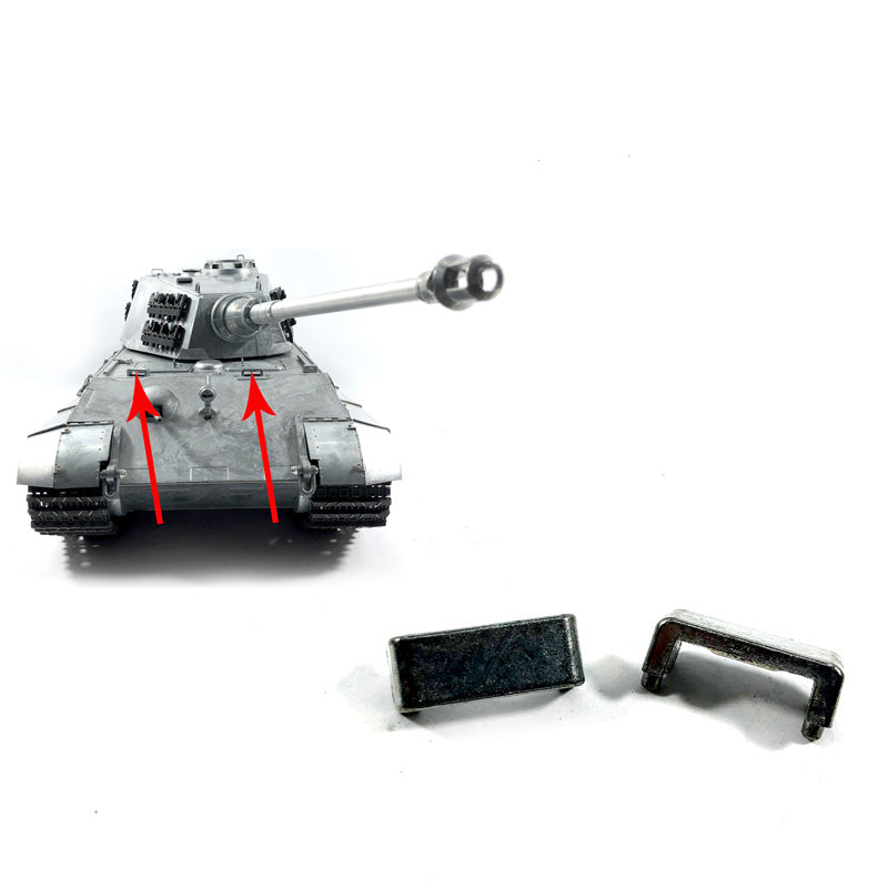 1/16 Scale German King Tiger RTR RC Tank Metal Driver's Vision Port Tool Set with LED Light & Sprocket Hubs - Perfect for Military Model Enthusiasts and Collectors