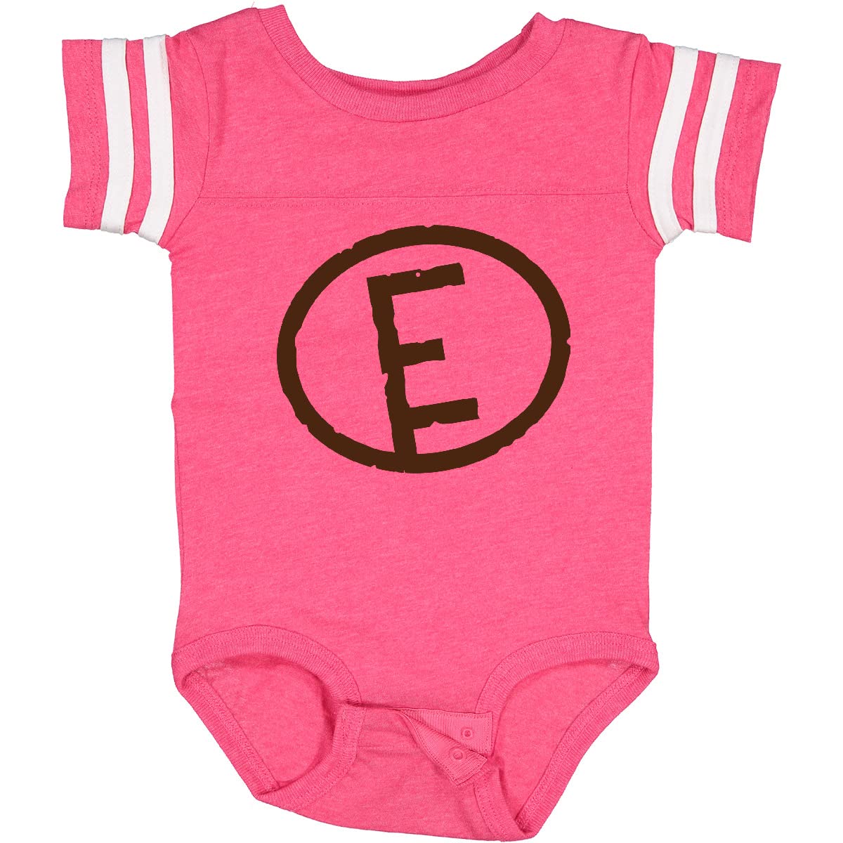 Inktastic Custom Monogram Letter E Baby Bodysuit - Personalized Cotton Onesie for Newborns & Infants - Perfect for Gifts, Photo Shoots & Everyday Wear