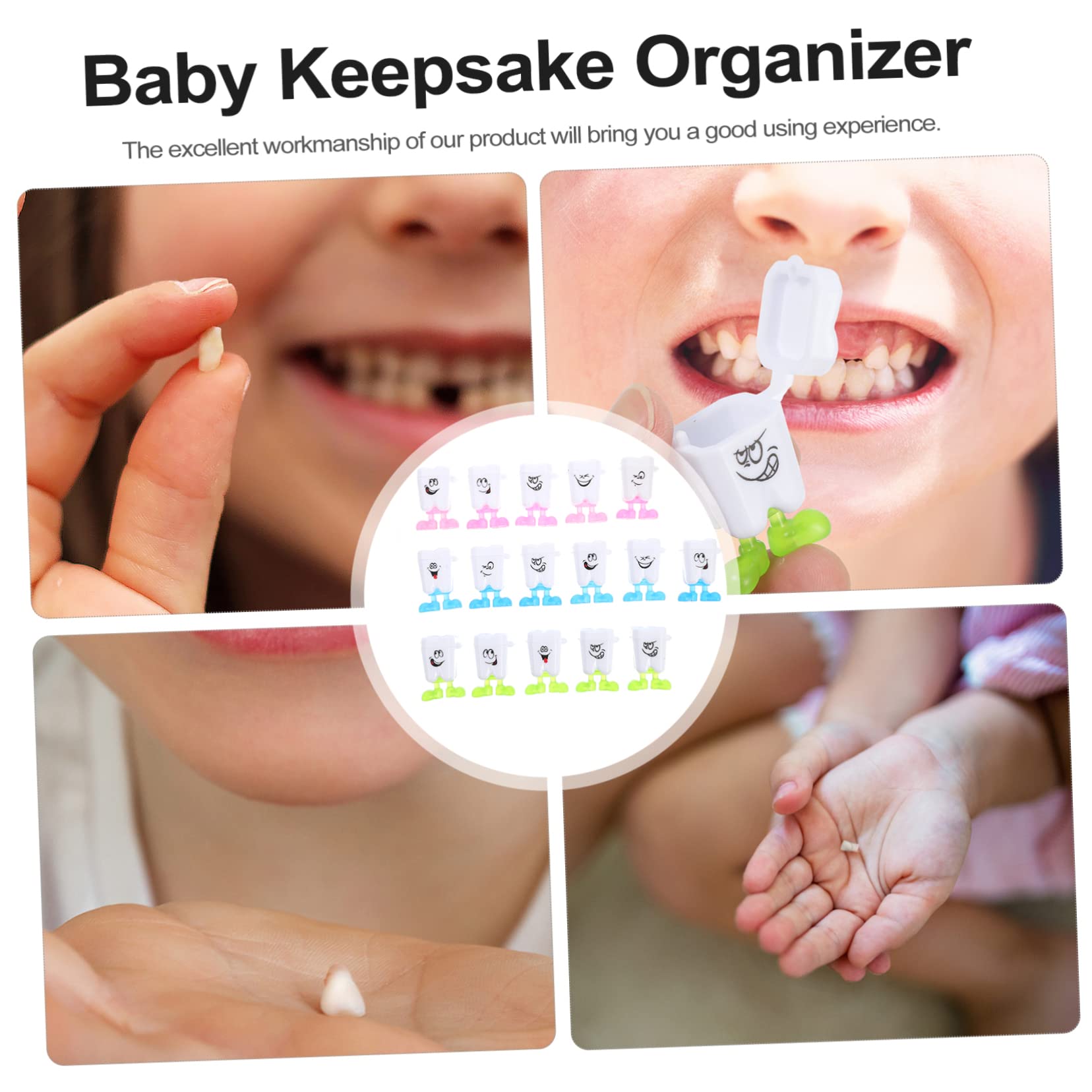 ULDIGI 50pcs Keepsake Tooth Organizer Box - Stylish Baby Tooth Storage for Boys & Girls - Perfect for First Tooth Preservation & Childhood Memory Collection