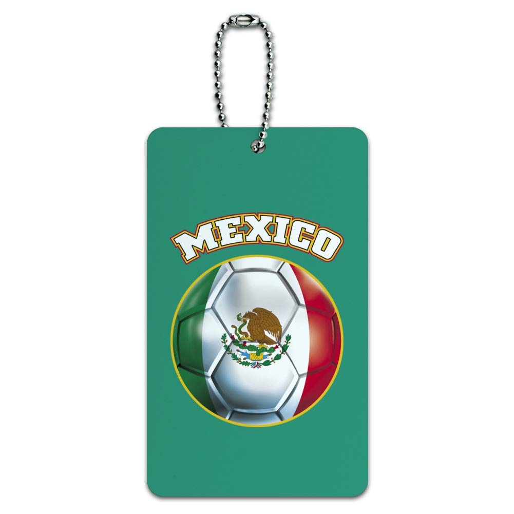 Mexico Soccer Football Luggage Tag - Personalized Carry-On ID Tag for Travel & Sports Fans - Perfect for Suitcases, Backpacks & Gym Bags