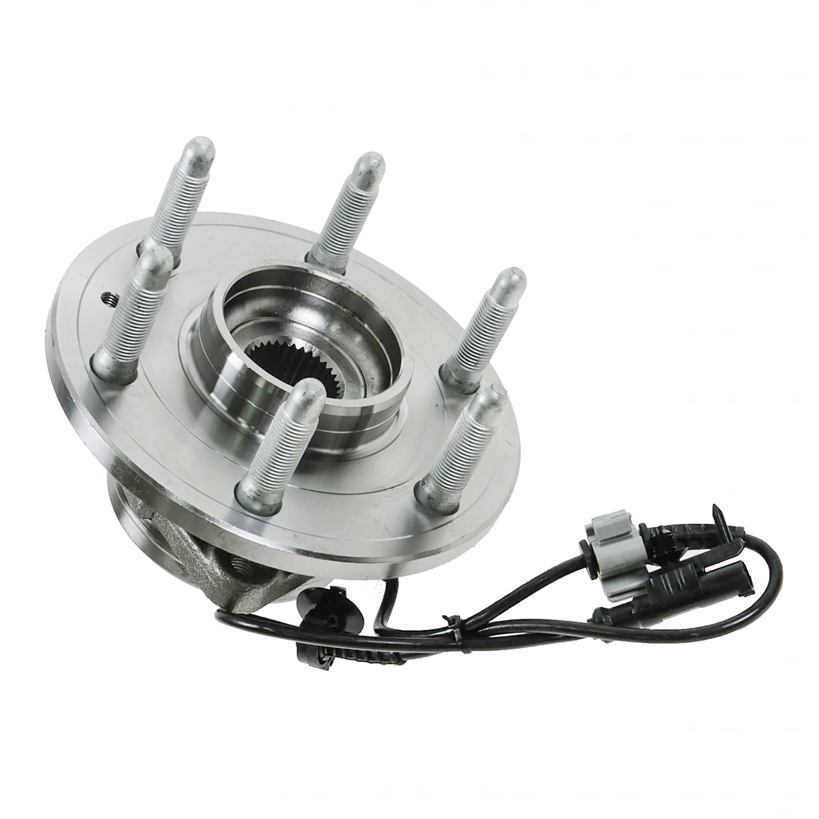 TRQ 6-Piece Wheel Hub & Bearing Kit with Ball Joints and Outer Tie Rods for Chevy Silverado 1500 (2007-2018) - Complete Front Suspension Repair Solution for Smooth Ride & Off-Road Performance
