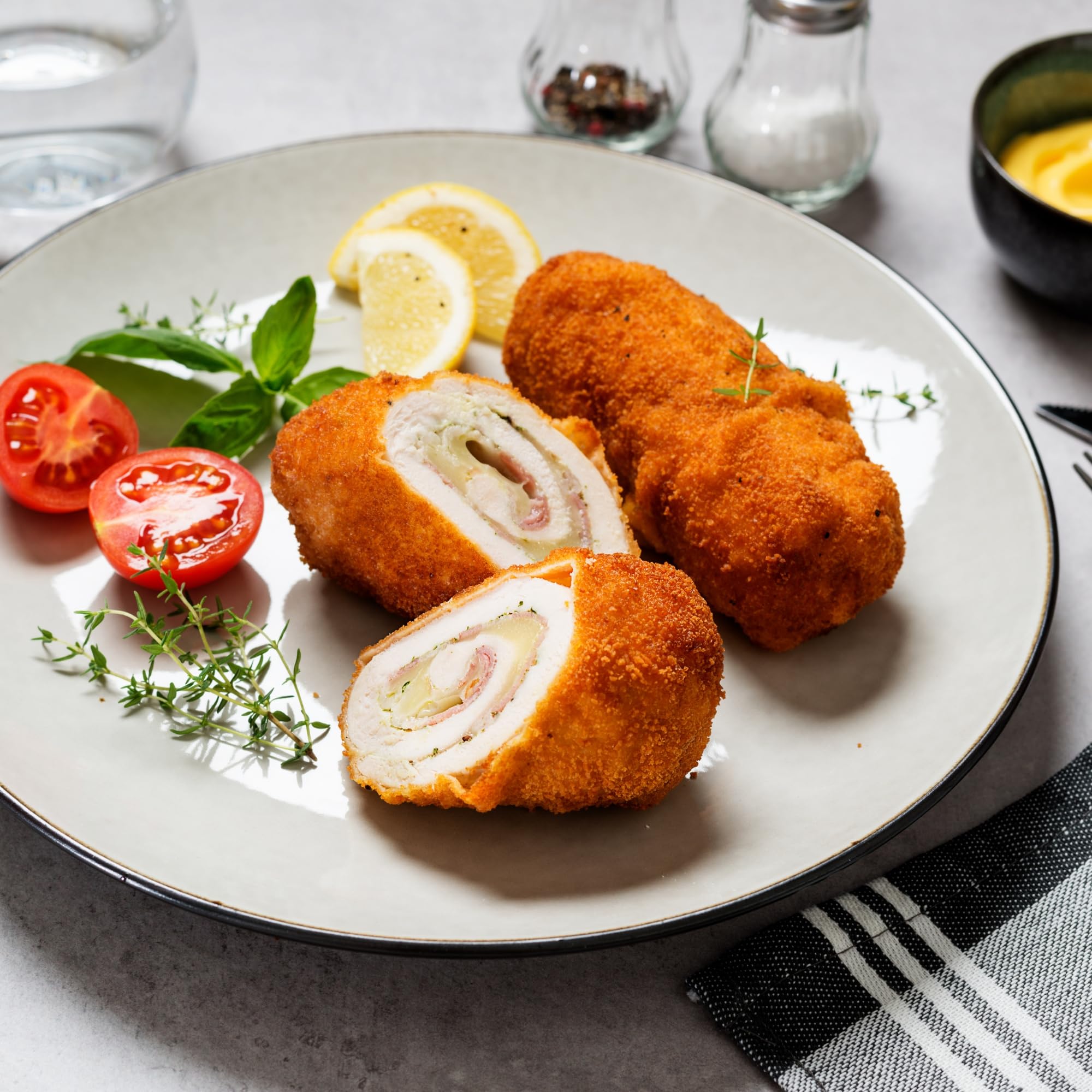 Today Gourmet Foods of NC - Uncooked Homestyle Breaded Cordon Bleu Boneless Chicken Breasts (24 Pack, 7oz Each) | Premium Frozen Chicken for Easy Cooking, Family Dinners & Meal Prep