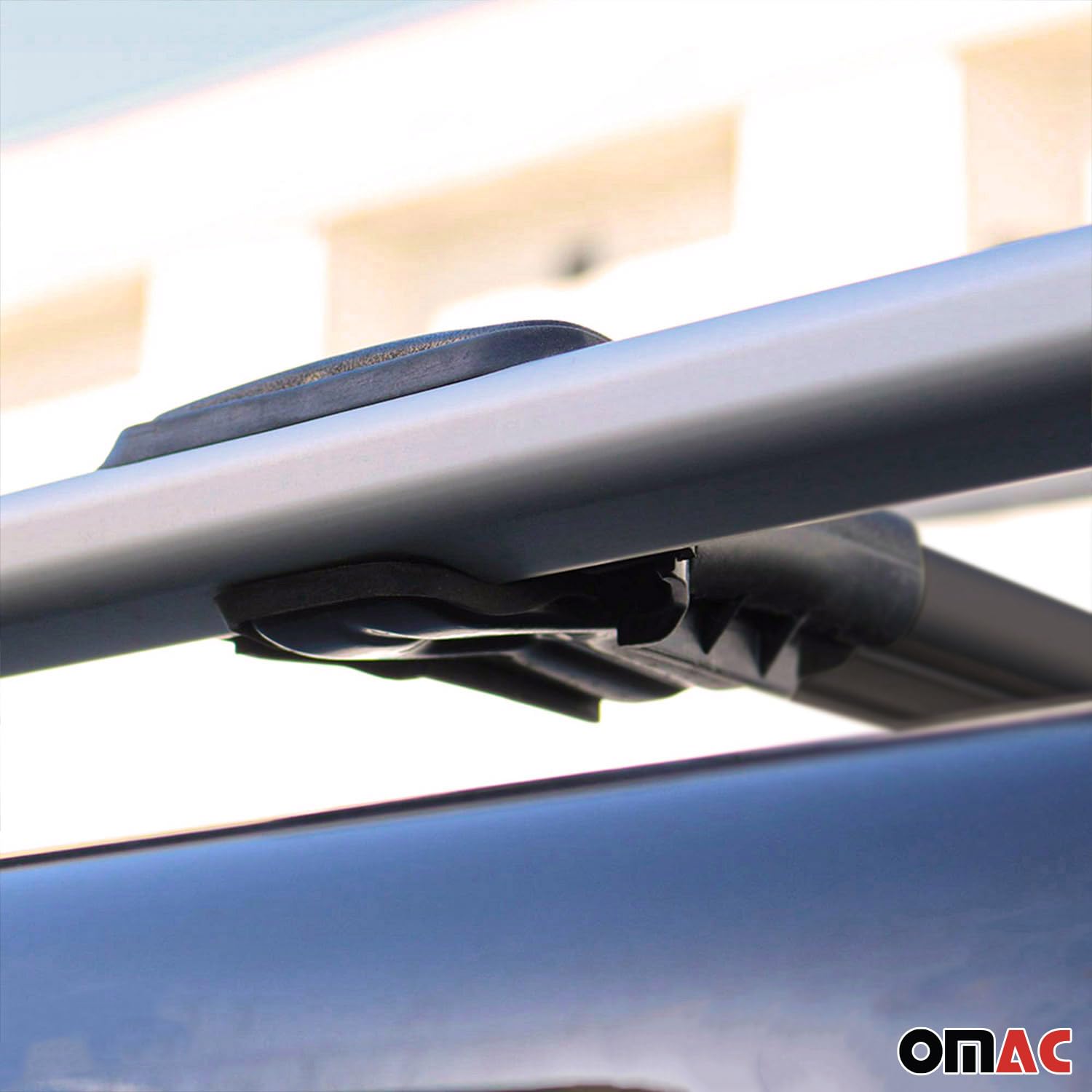 OMAC Aluminum Roof Rack Cross Bars - Heavy Duty Luggage Carrier for Ford Escape 2008-2012 (2-Piece Set, Black) - Perfect for Camping, Road Trips & Outdoor Adventures