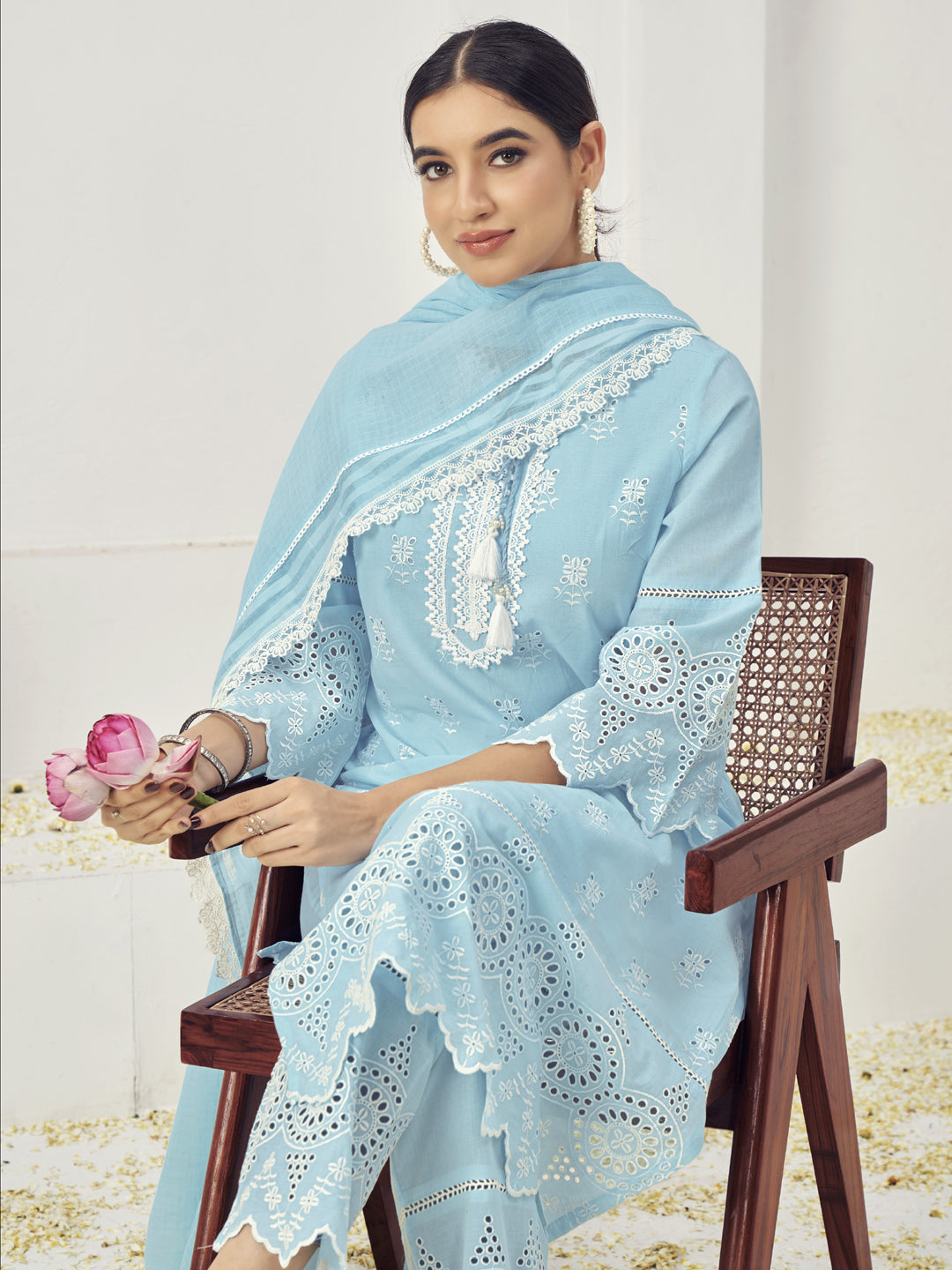Stylish Blue Designer Party Wear Pant Suit for Women - Perfect for Weddings, Cocktail Parties & Special Occasions