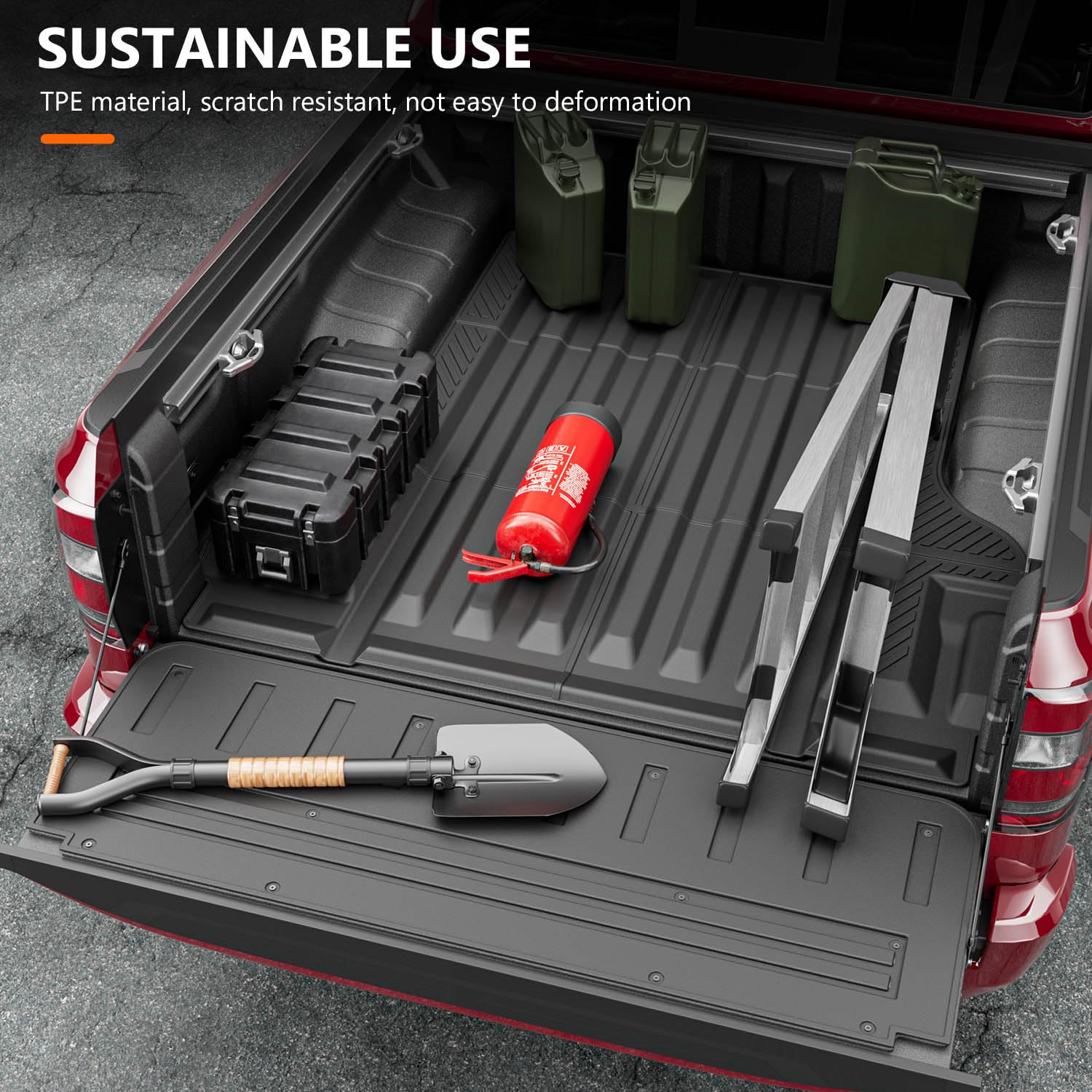 2022-2025 Nissan Frontier Truck Bed Mat & Tailgate Liner Set - Heavy Duty Custom Fit Floor Mats for 5FT Bed | All-Weather Protection, Non-Slip Design | Perfect for Hauling, Camping & Off-Road Adventures