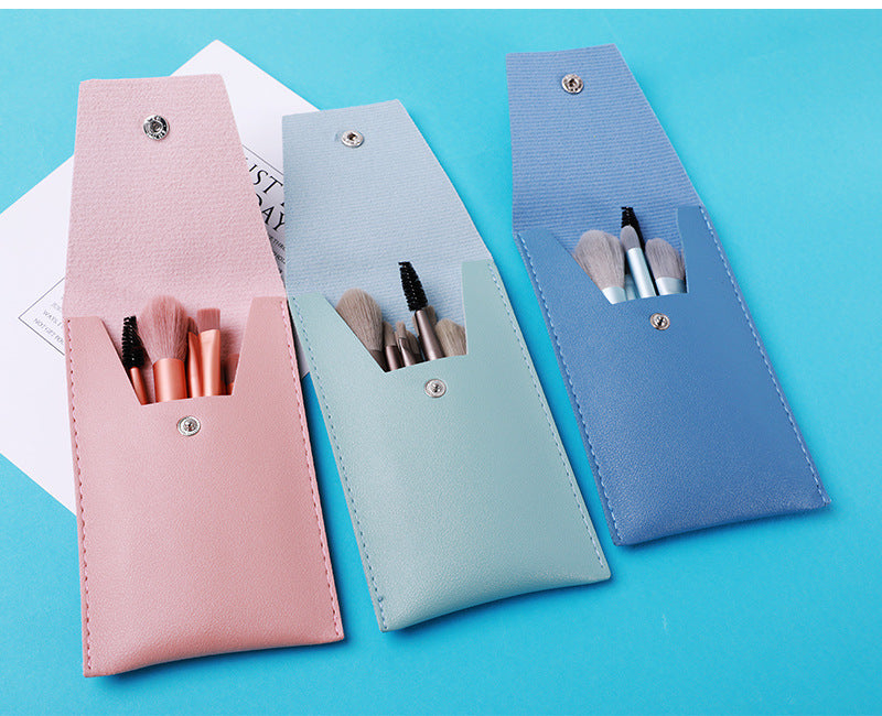 Soft Bristle Portable Makeup Brush Set - Professional Cosmetic Tools for Foundation, Blush & Eyeshadow Application | Perfect for Travel & Everyday Makeup Routine