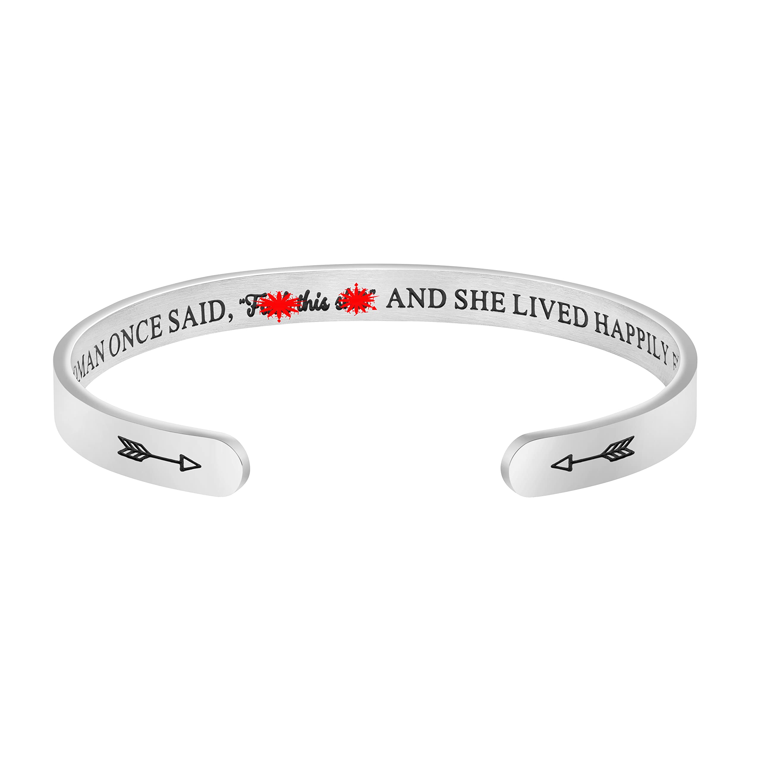JoycuFF Inspirational Bracelets for Women - Engraved Motivational Cuff Bangle - Thoughtful Christmas & Birthday Gift for Her - Perfect for Daily Wear, Special Occasions & Gift Giving