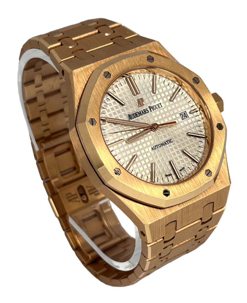Luxury Audemars Piguet Royal Oak 18K Rose Gold Men's Watch - Premium Swiss Automatic Timepiece for Business & Formal Occasions