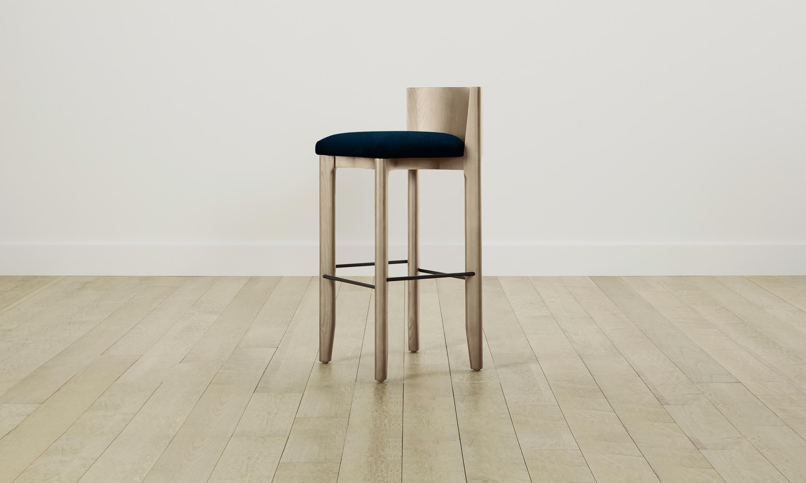 Premium Mohair Admiral Bar & Counter Stool - Modern Kitchen & Dining Stool for Home Bar, Breakfast Nook, and Restaurant Use